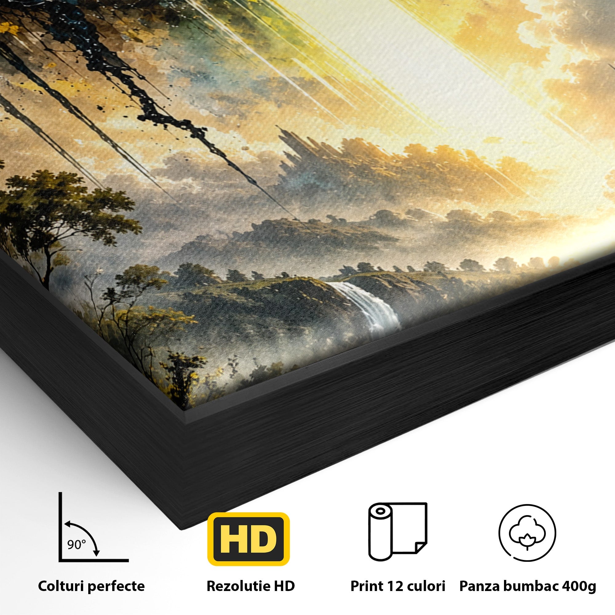 Tablou Canvas Premium LuxCanva® U1107, Ochiul Supraveghetor, Ochi, Peisaj, Fantezie, Aventura, Living, Culori Vibrante