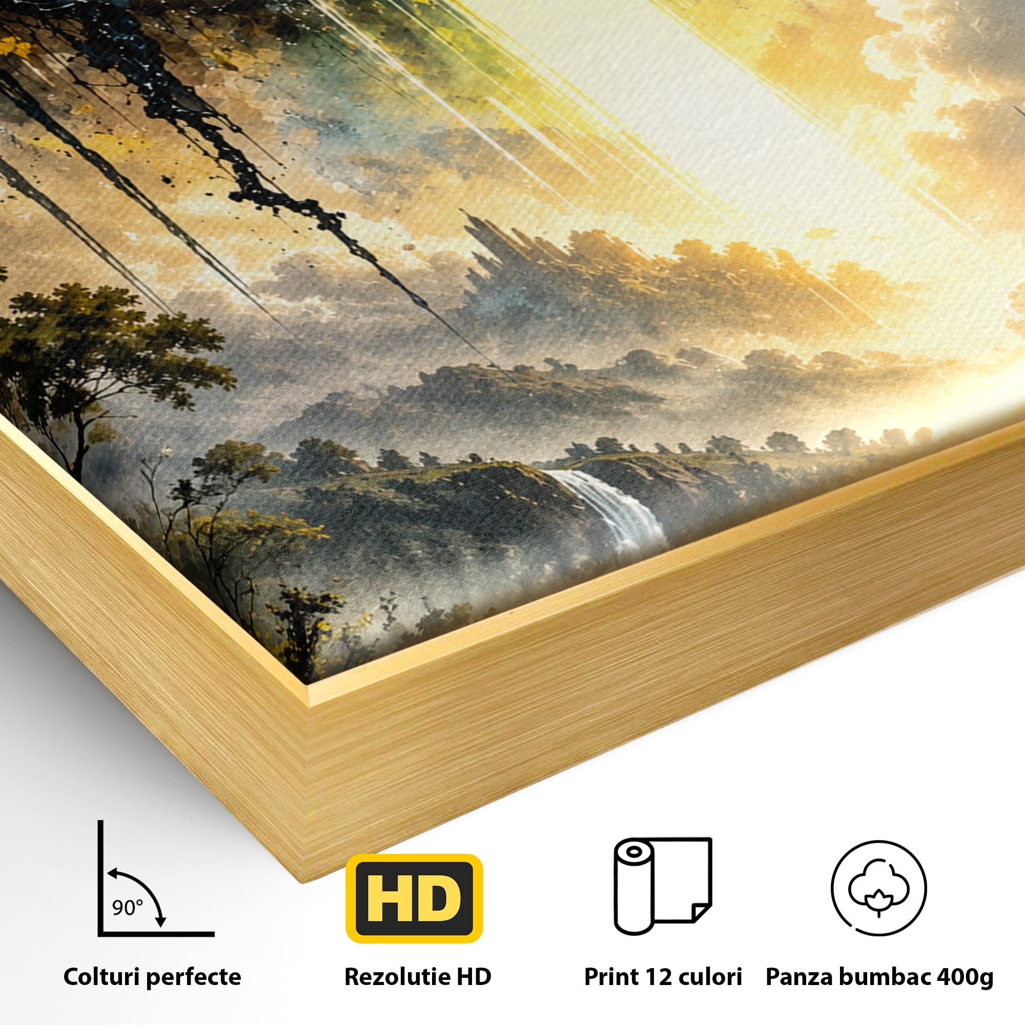 Tablou Canvas Premium LuxCanva® U1107, Ochiul Supraveghetor, Ochi, Peisaj, Fantezie, Aventura, Living, Culori Vibrante