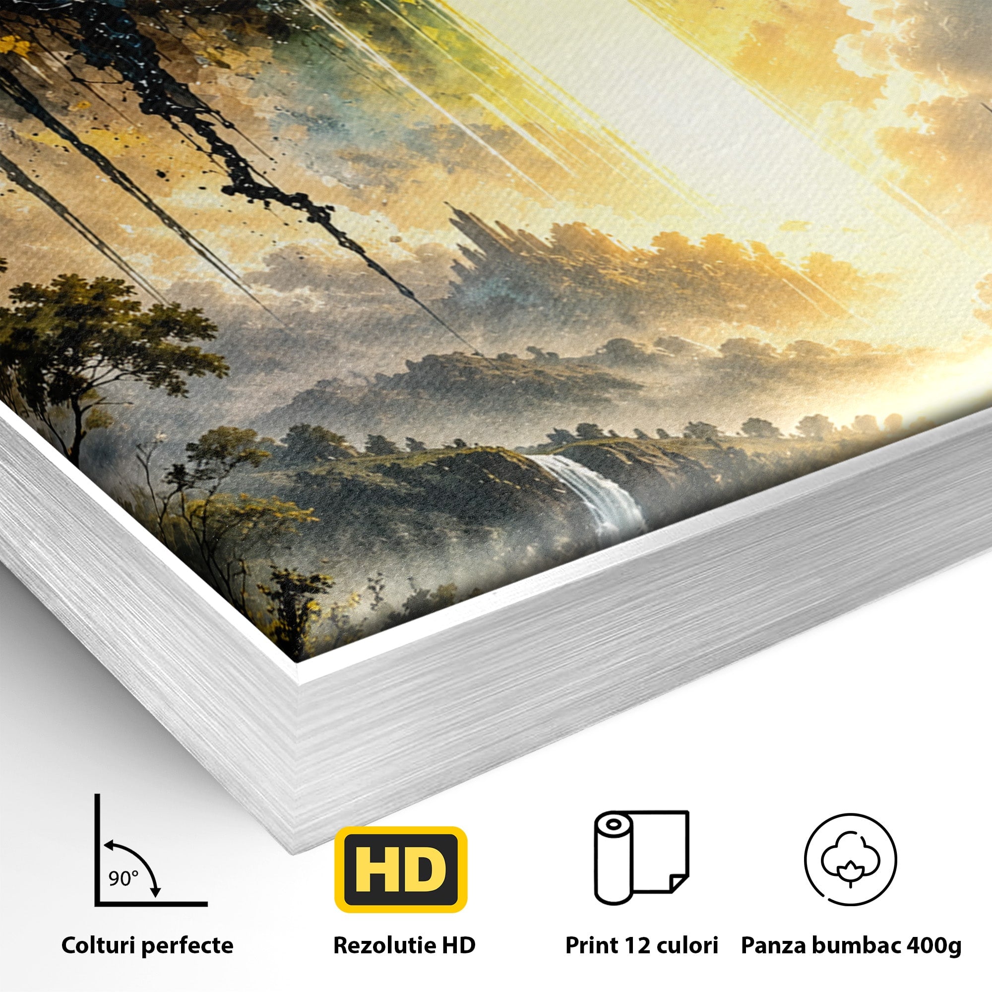Tablou Canvas Premium LuxCanva® U1107, Ochiul Supraveghetor, Ochi, Peisaj, Fantezie, Aventura, Living, Culori Vibrante