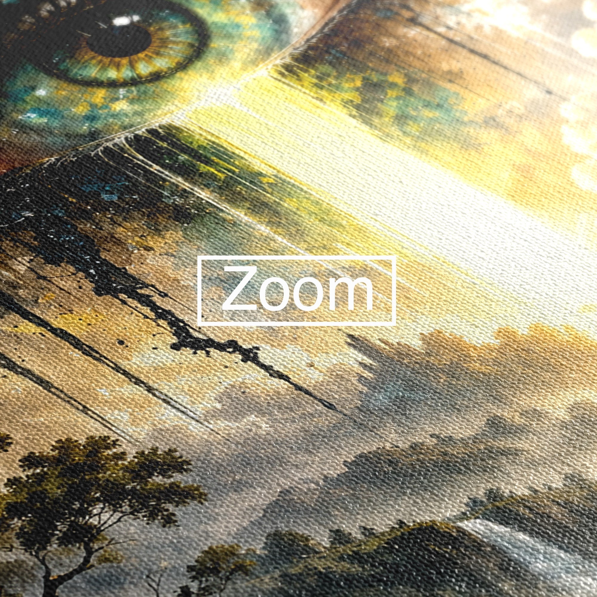 Tablou Canvas Premium LuxCanva® U1107, Ochiul Supraveghetor, Ochi, Peisaj, Fantezie, Aventura, Living, Culori Vibrante