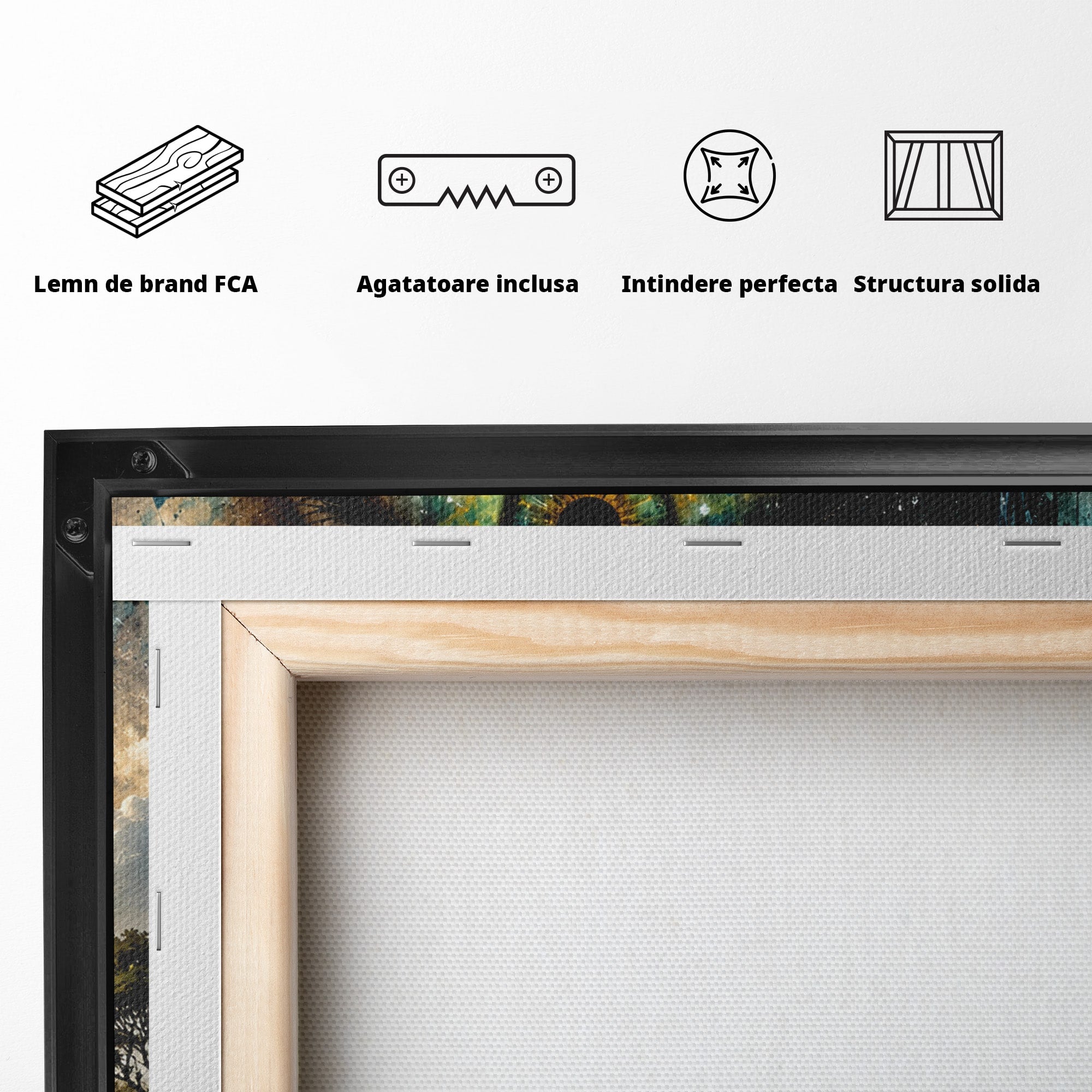 Tablou Canvas Premium LuxCanva® U1107, Ochiul Supraveghetor, Ochi, Peisaj, Fantezie, Aventura, Living, Culori Vibrante