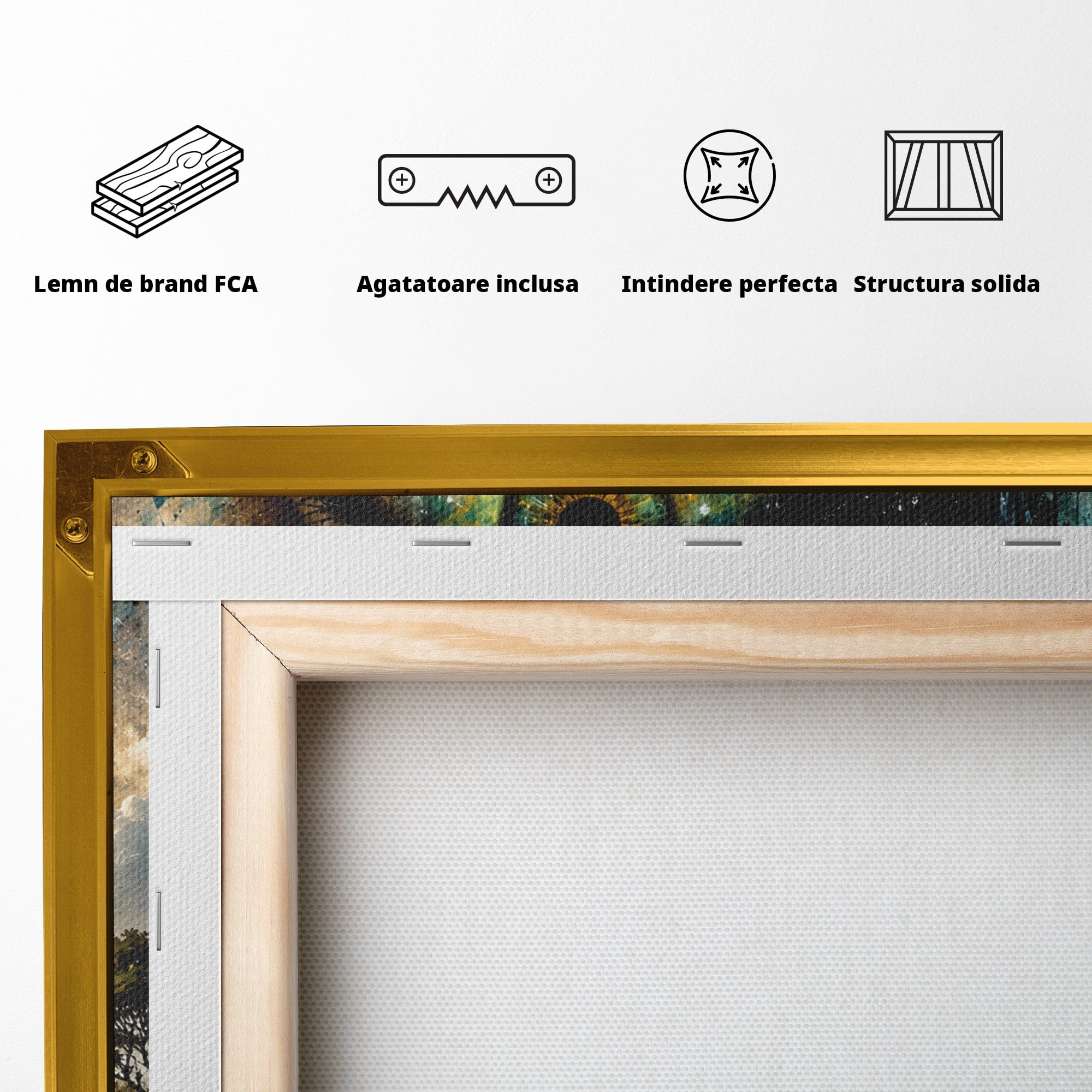 Tablou Canvas Premium LuxCanva® U1107, Ochiul Supraveghetor, Ochi, Peisaj, Fantezie, Aventura, Living, Culori Vibrante