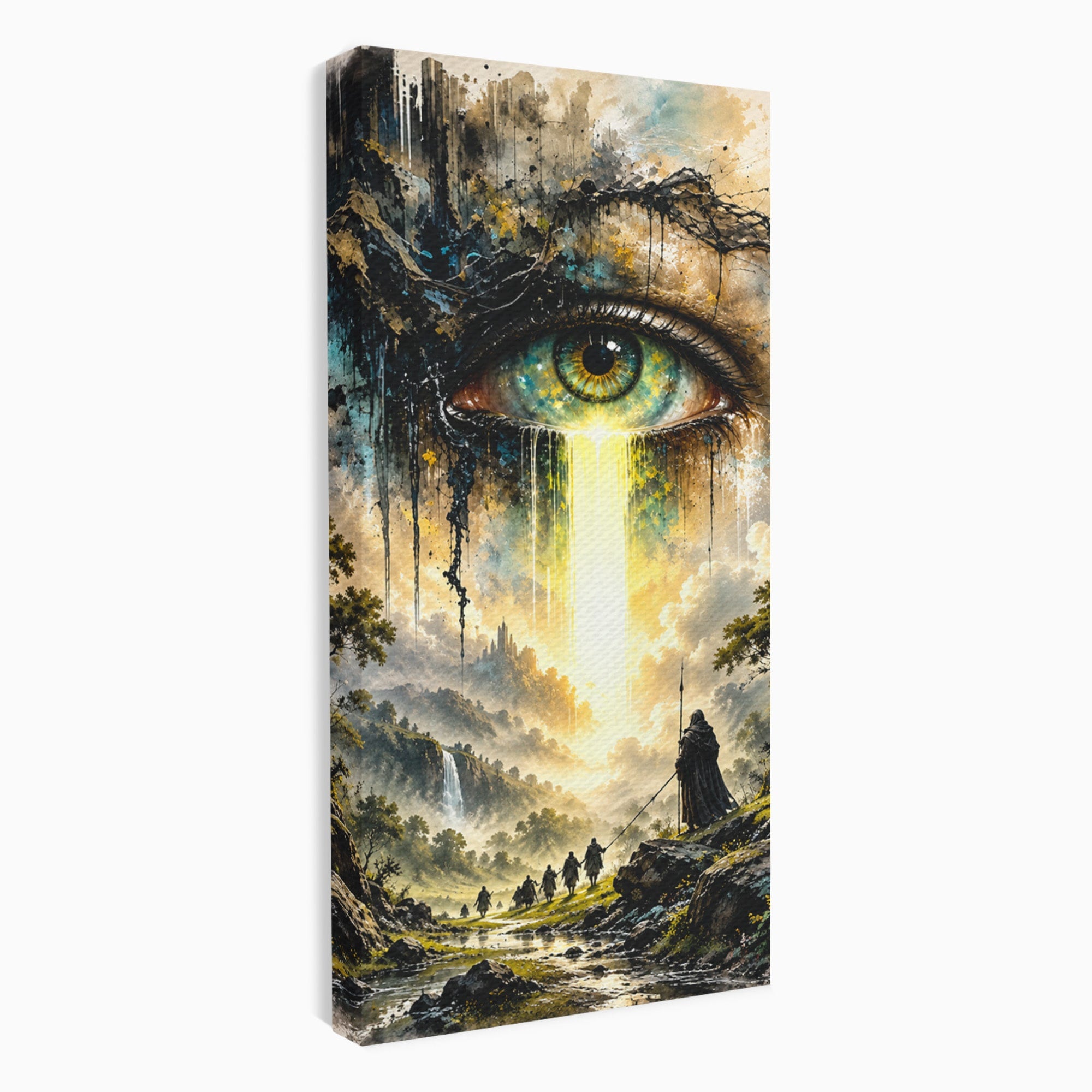 Tablou Canvas Premium LuxCanva® U1107, Ochiul Supraveghetor, Ochi, Peisaj, Fantezie, Aventura, Living, Culori Vibrante