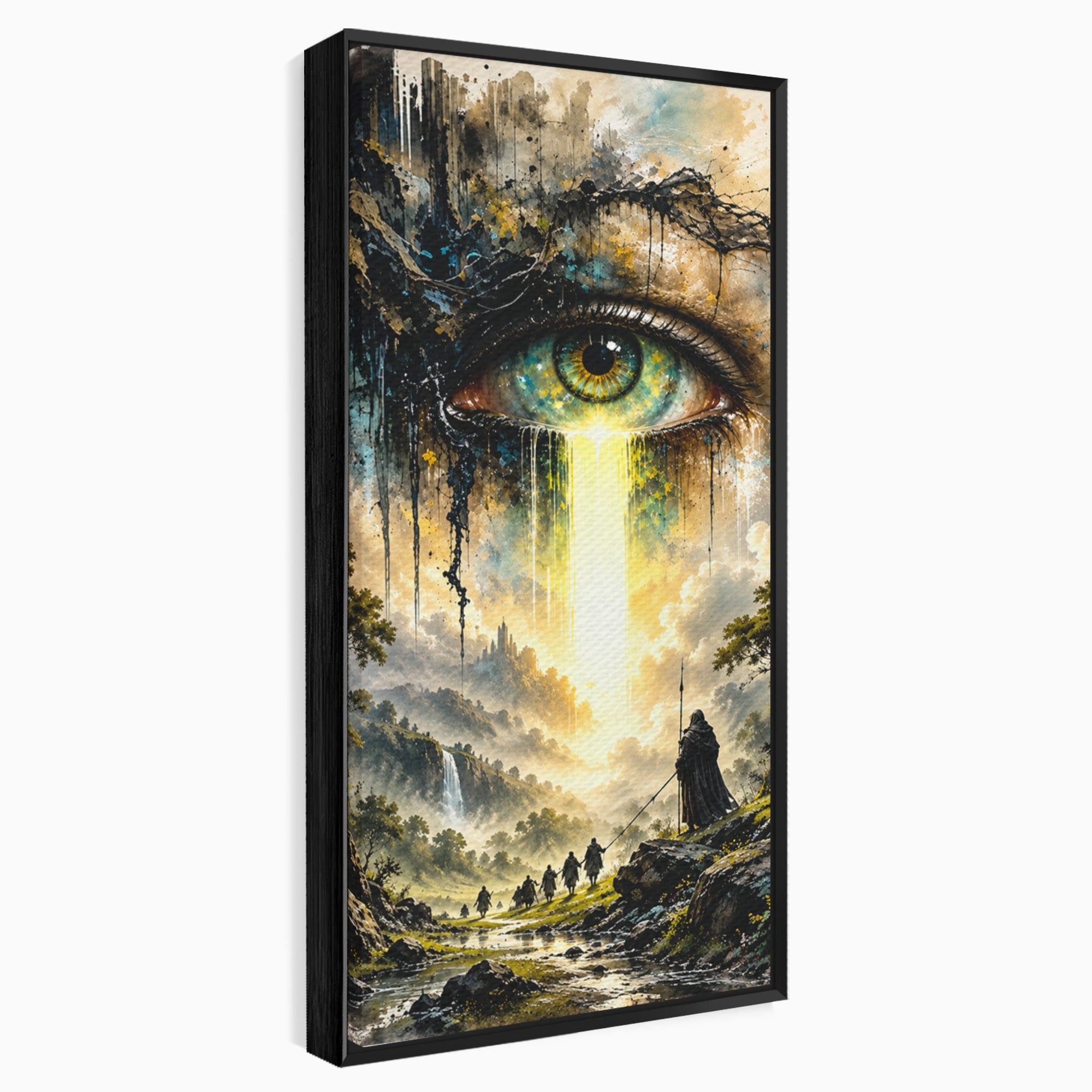 Tablou Canvas Premium LuxCanva® U1107, Ochiul Supraveghetor, Ochi, Peisaj, Fantezie, Aventura, Living, Culori Vibrante