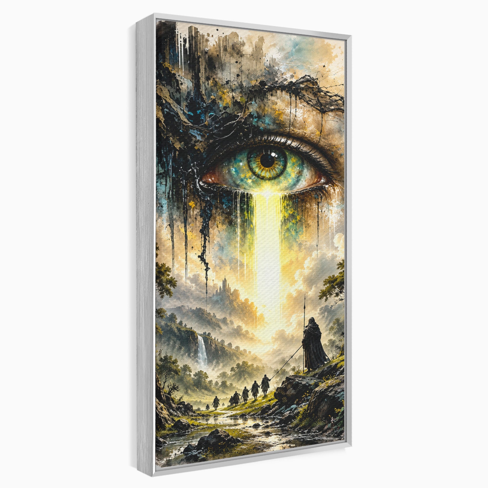 Tablou Canvas Premium LuxCanva® U1107, Ochiul Supraveghetor, Ochi, Peisaj, Fantezie, Aventura, Living, Culori Vibrante