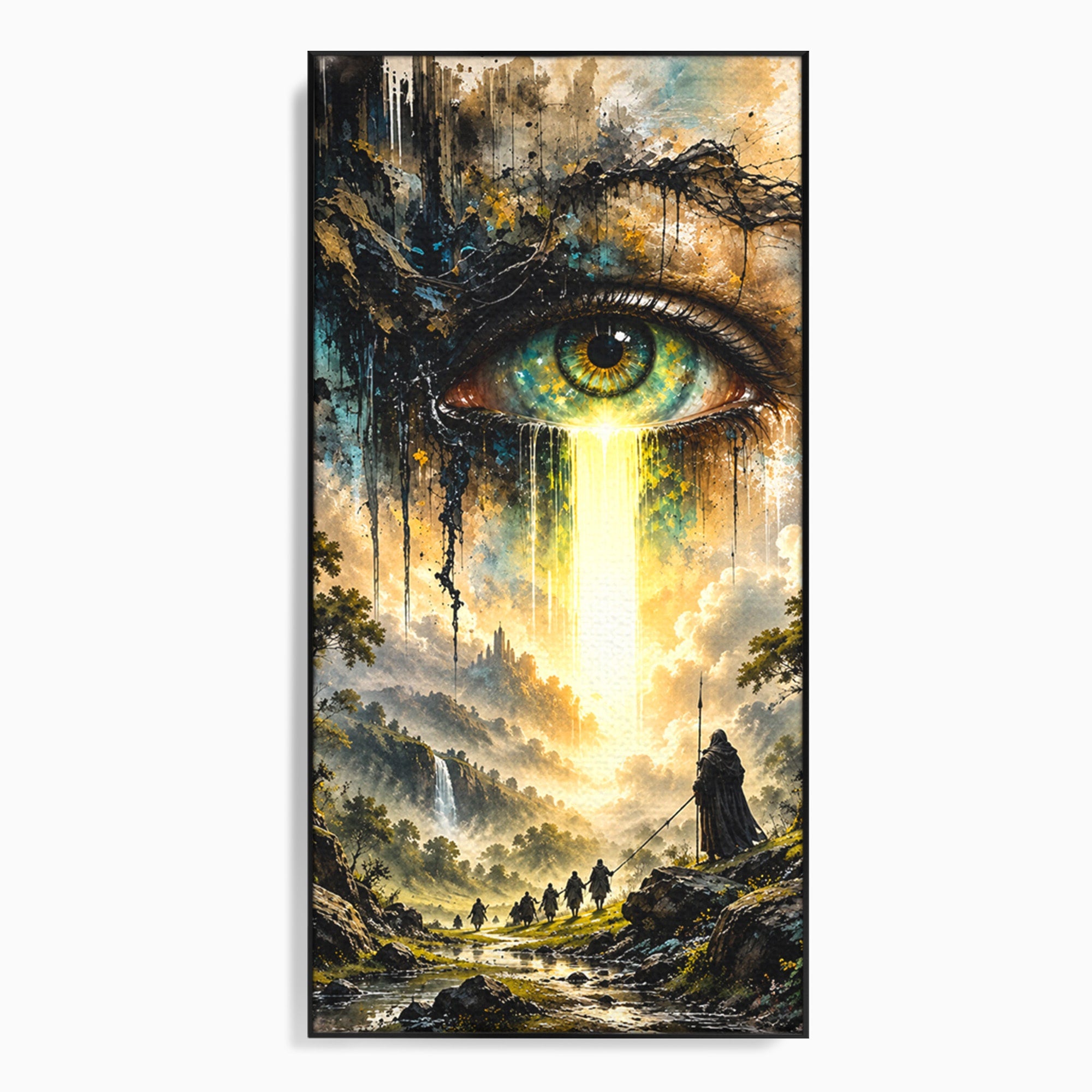 Tablou Canvas Premium LuxCanva® U1107, Ochiul Supraveghetor, Ochi, Peisaj, Fantezie, Aventura, Living, Culori Vibrante