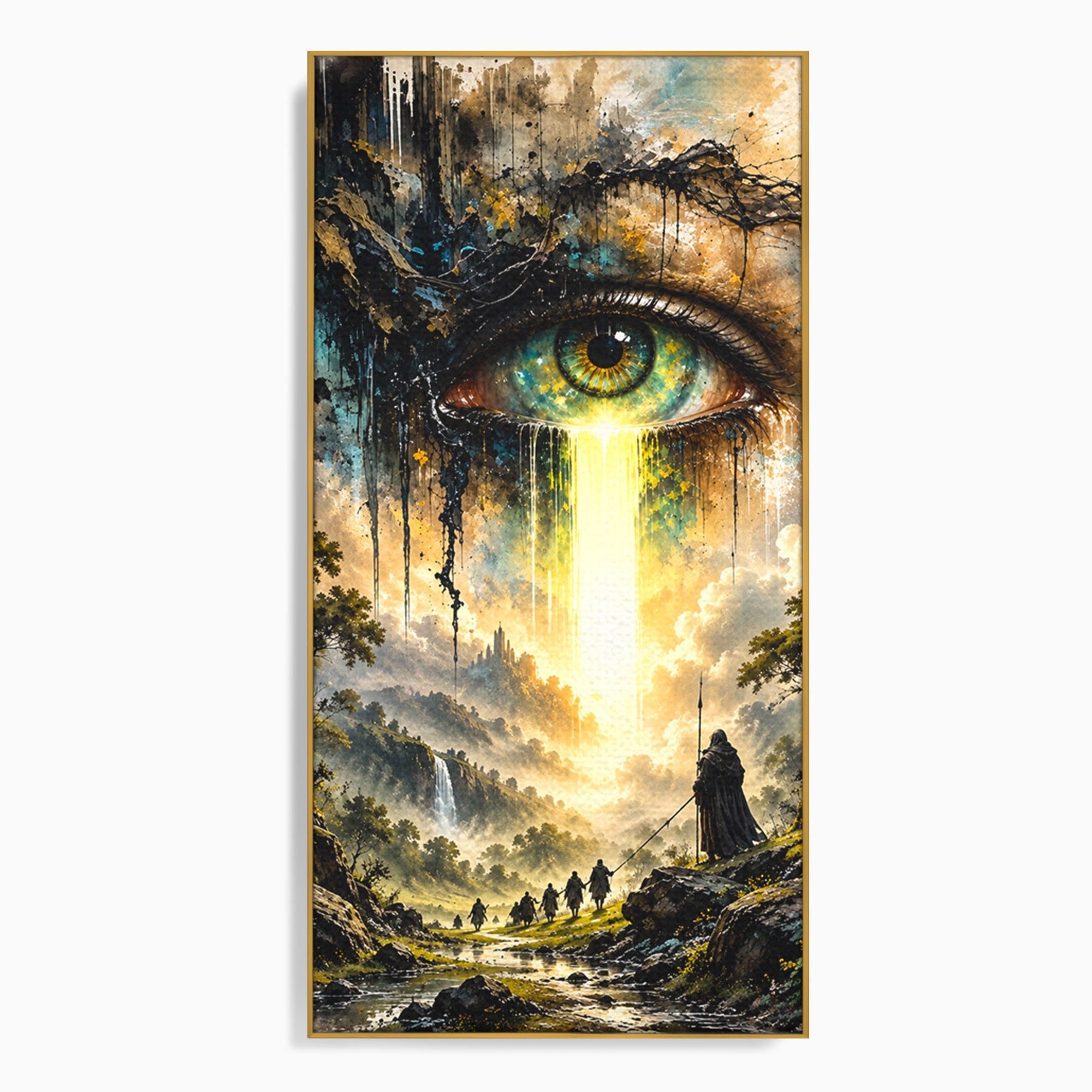 Tablou Canvas Premium LuxCanva® U1107, Ochiul Supraveghetor, Ochi, Peisaj, Fantezie, Aventura, Living, Culori Vibrante
