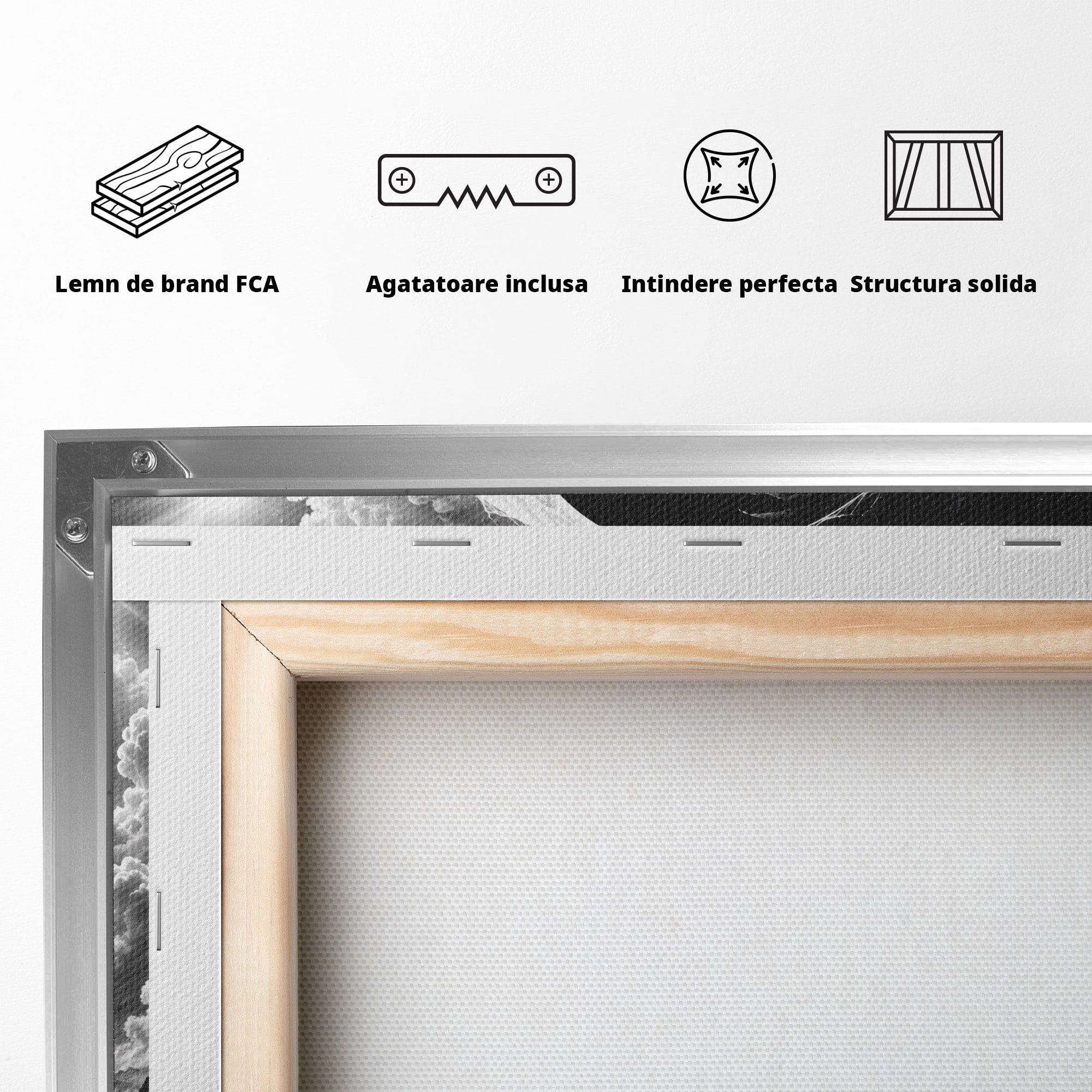 Tablou Canvas Premium LuxCanva® U1109, Echilibru Cosmic, Yin Yang, Univers, Peisaj, Dormitor, Meditatie, Culori Vibrante