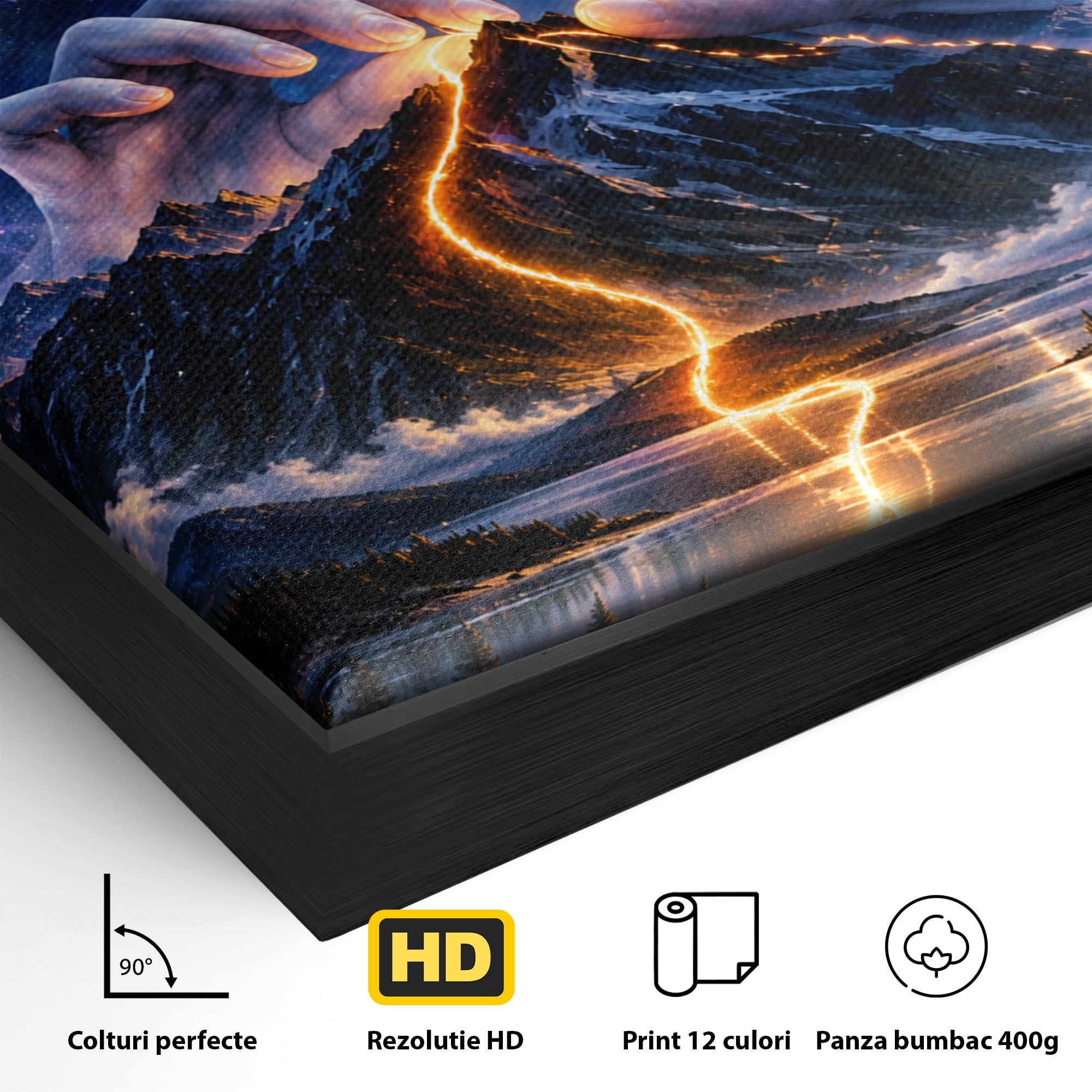 Tablou Canvas Premium LuxCanva® U1110, Zeița Cosmosului, Peisaj, Fantezie, Zeița, Cosmos,  Living, Culori Vibrante