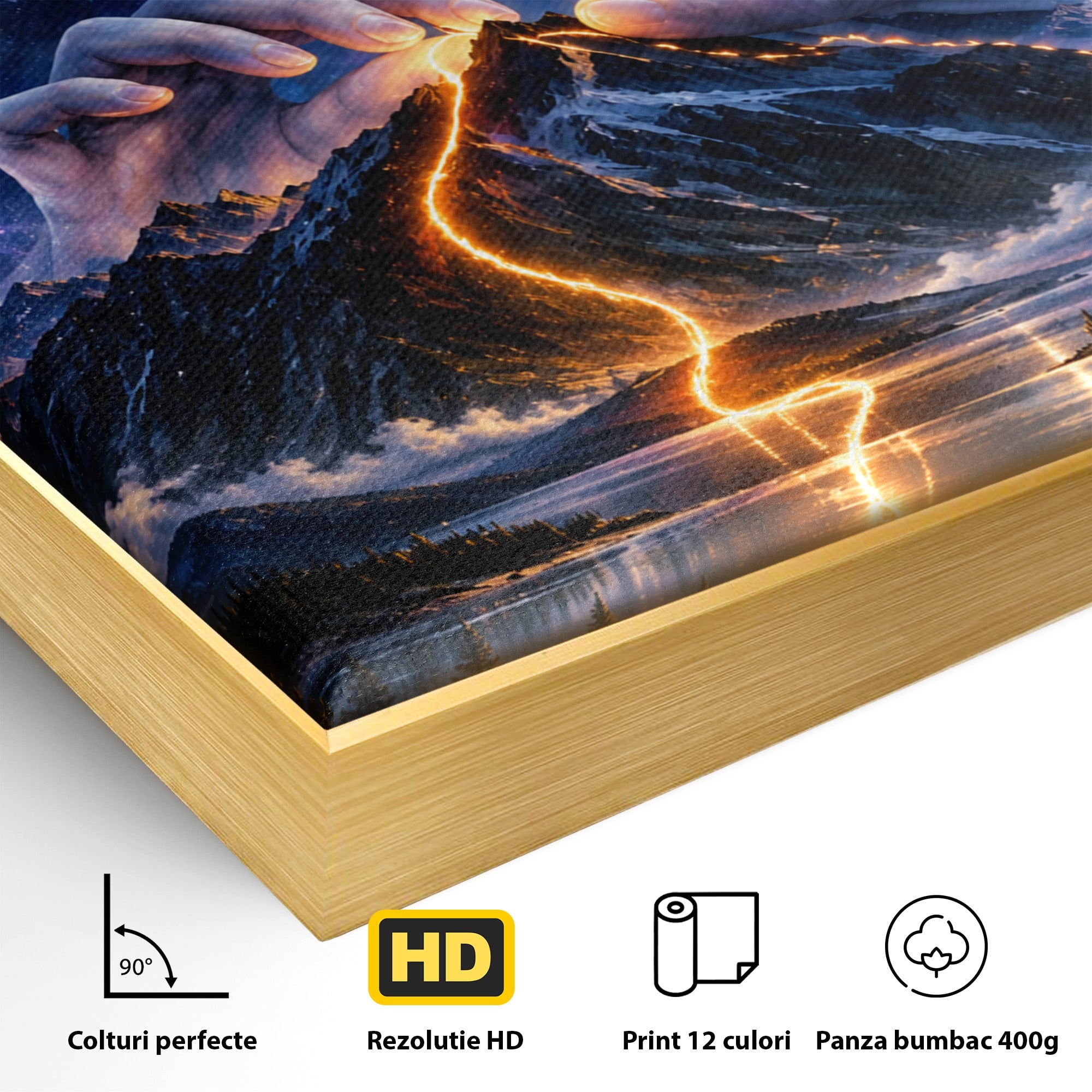 Tablou Canvas Premium LuxCanva® U1110, Zeița Cosmosului, Peisaj, Fantezie, Zeița, Cosmos,  Living, Culori Vibrante