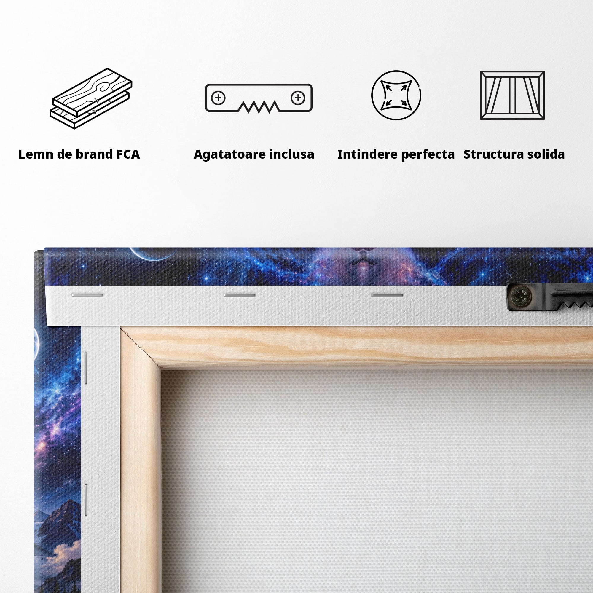 Tablou Canvas Premium LuxCanva® U1110, Zeița Cosmosului, Peisaj, Fantezie, Zeița, Cosmos,  Living, Culori Vibrante