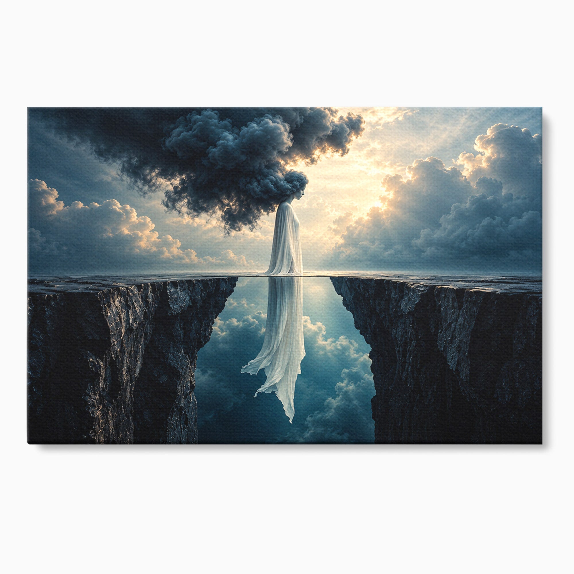 Tablou Canvas Premium LuxCanva® U1113, Misterul Norului,  Reflexie, Peisaj, Mister, Nor, Living, Culori Vibrante