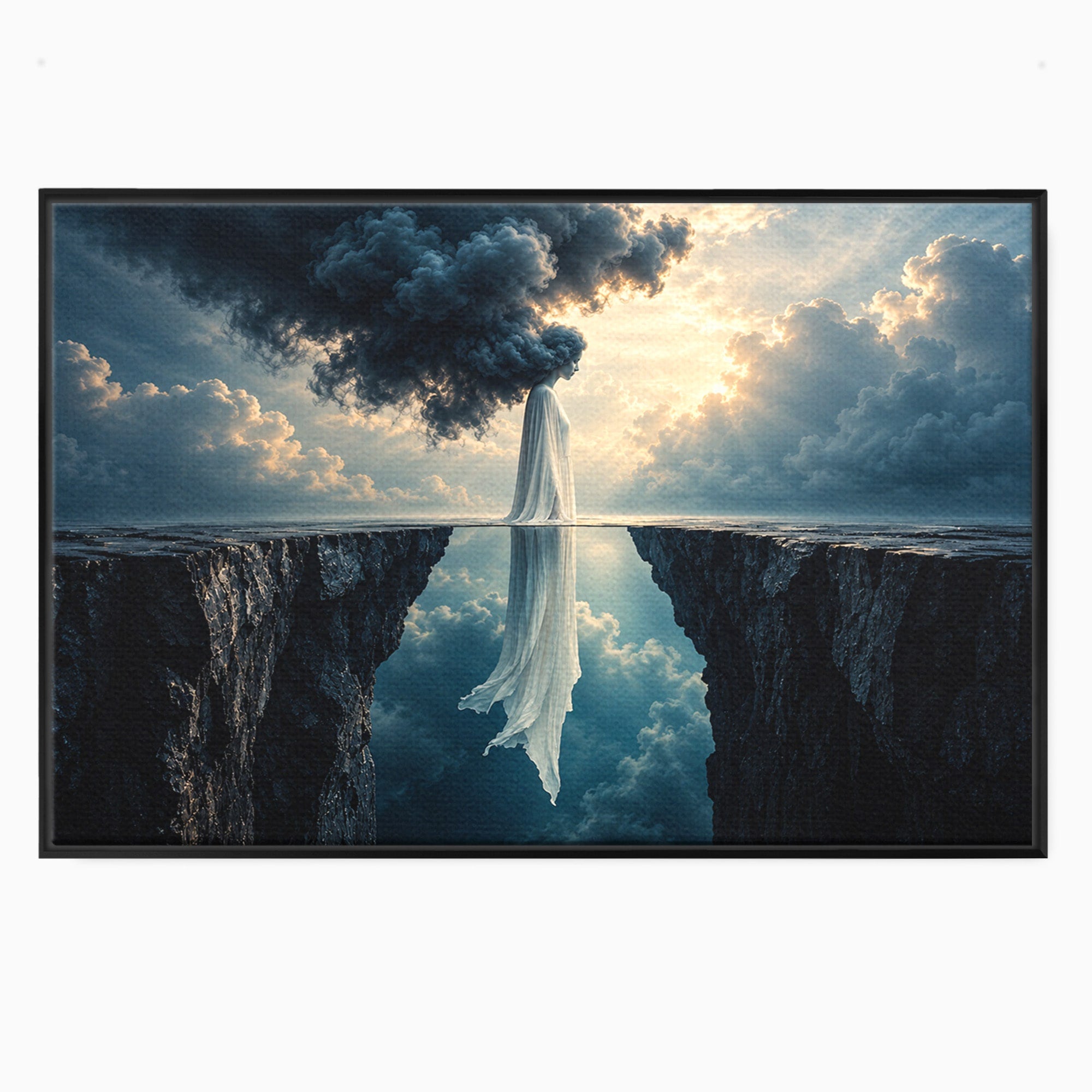 Tablou Canvas Premium LuxCanva® U1113, Misterul Norului,  Reflexie, Peisaj, Mister, Nor, Living, Culori Vibrante