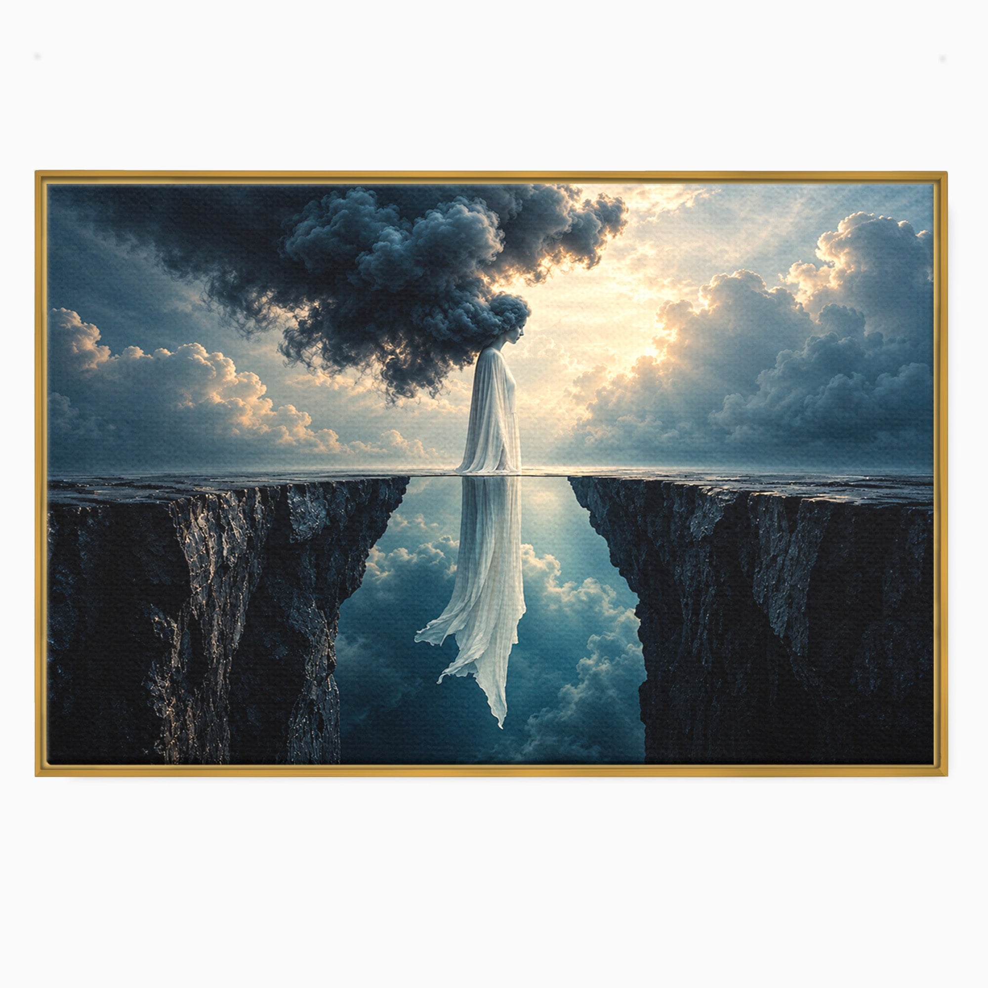 Tablou Canvas Premium LuxCanva® U1113, Misterul Norului,  Reflexie, Peisaj, Mister, Nor, Living, Culori Vibrante