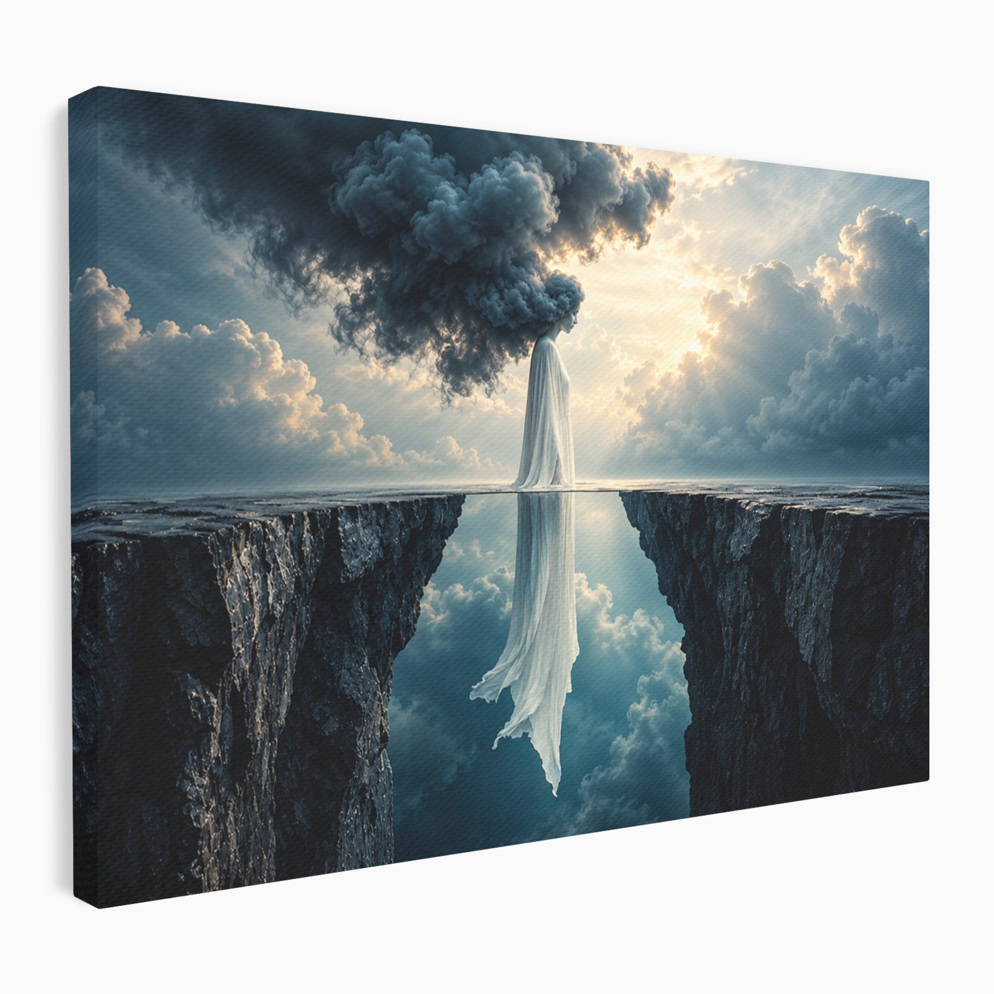 Tablou Canvas Premium LuxCanva® U1113, Misterul Norului,  Reflexie, Peisaj, Mister, Nor, Living, Culori Vibrante