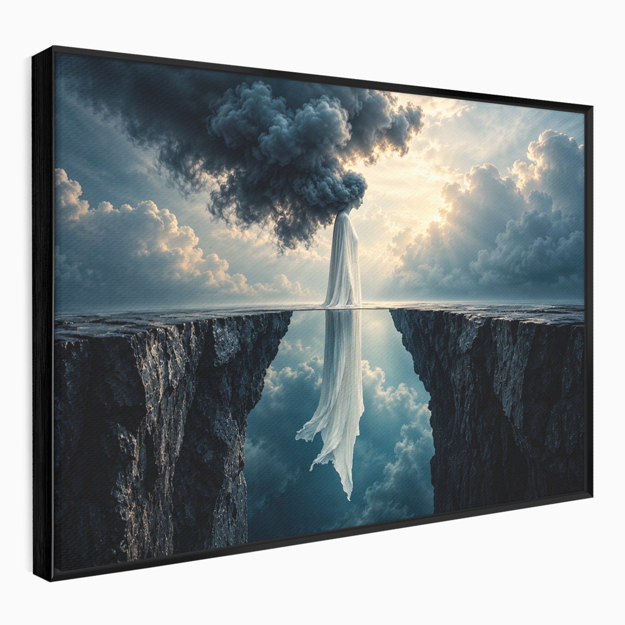 Tablou Canvas Premium LuxCanva® U1113, Misterul Norului,  Reflexie, Peisaj, Mister, Nor, Living, Culori Vibrante