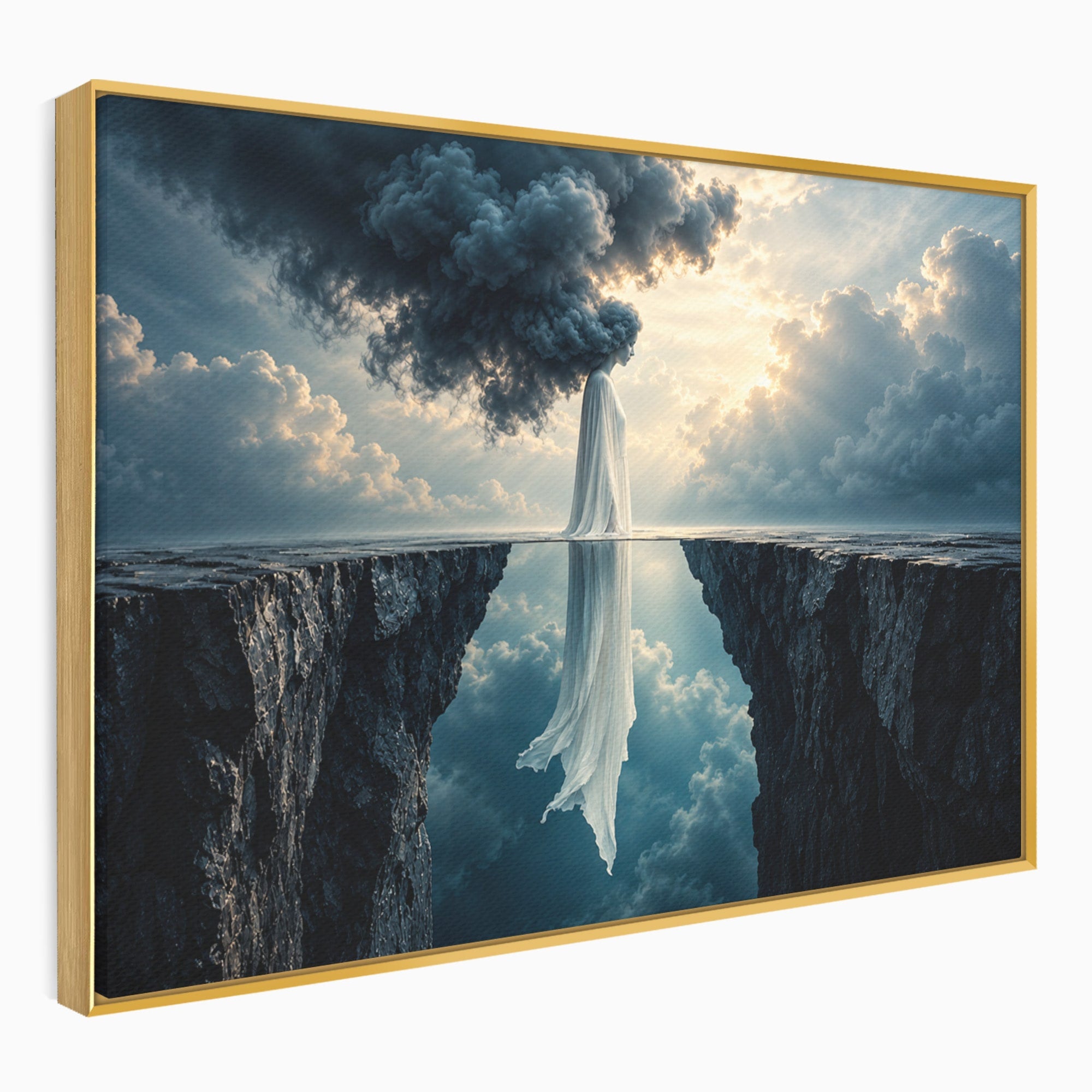 Tablou Canvas Premium LuxCanva® U1113, Misterul Norului,  Reflexie, Peisaj, Mister, Nor, Living, Culori Vibrante