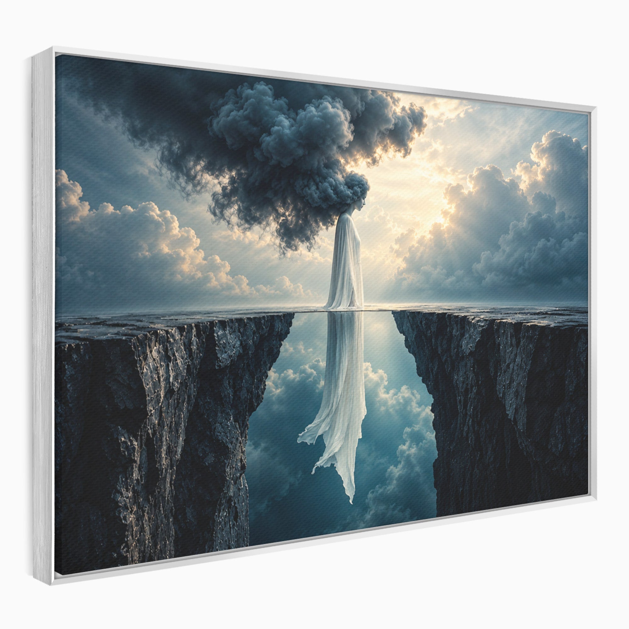 Tablou Canvas Premium LuxCanva® U1113, Misterul Norului,  Reflexie, Peisaj, Mister, Nor, Living, Culori Vibrante