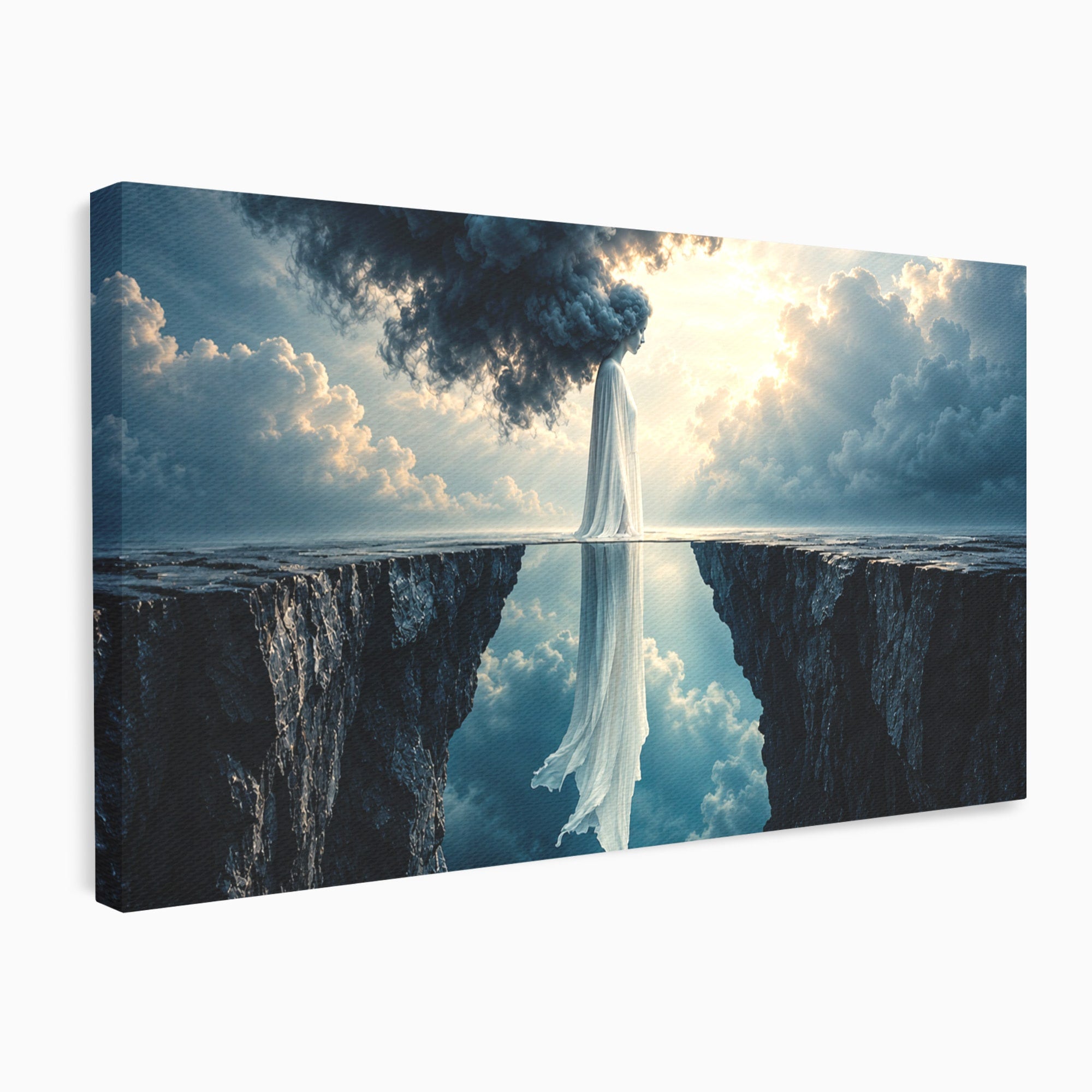 Tablou Canvas Premium LuxCanva® U1113, Misterul Norului,  Reflexie, Peisaj, Mister, Nor, Living, Culori Vibrante