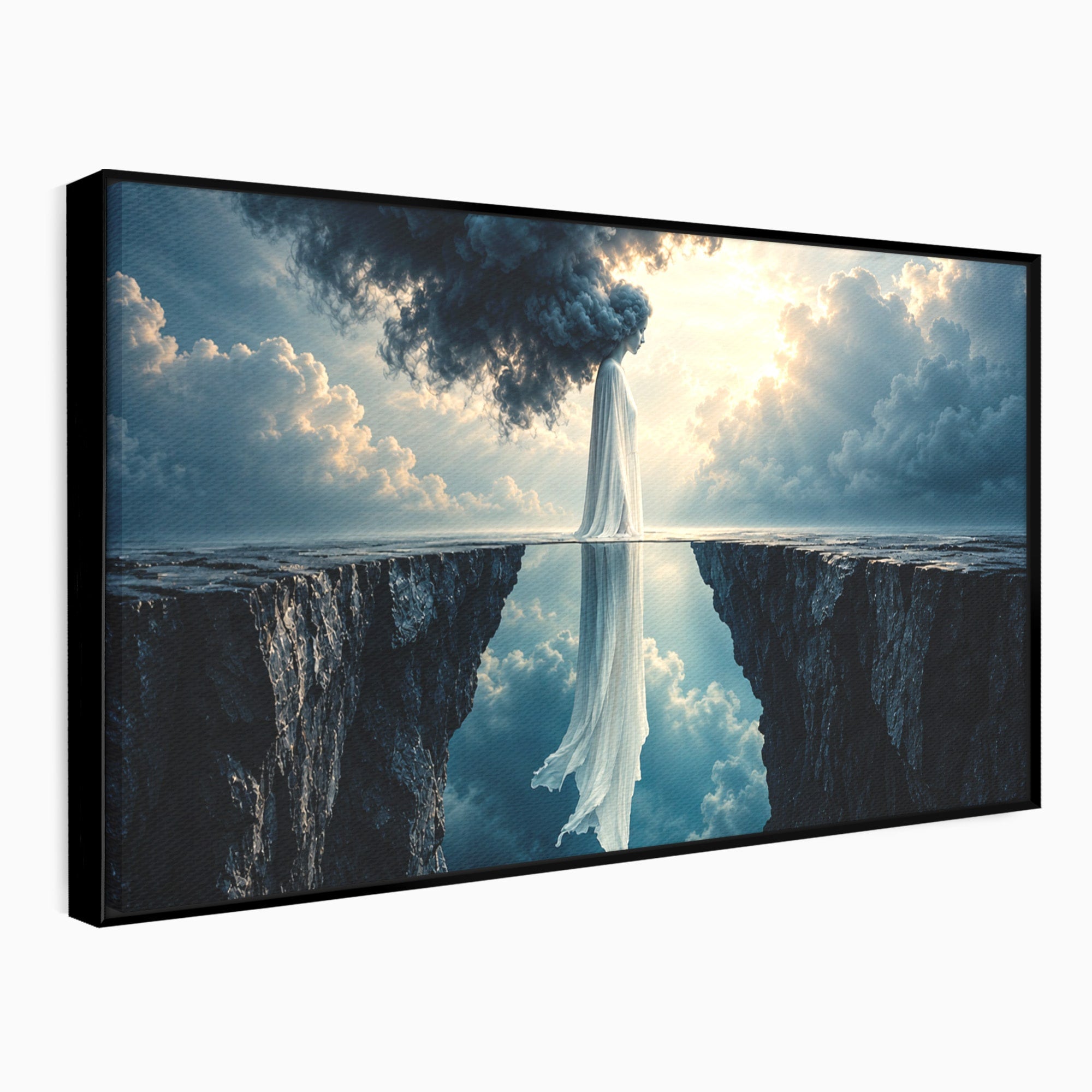 Tablou Canvas Premium LuxCanva® U1113, Misterul Norului,  Reflexie, Peisaj, Mister, Nor, Living, Culori Vibrante