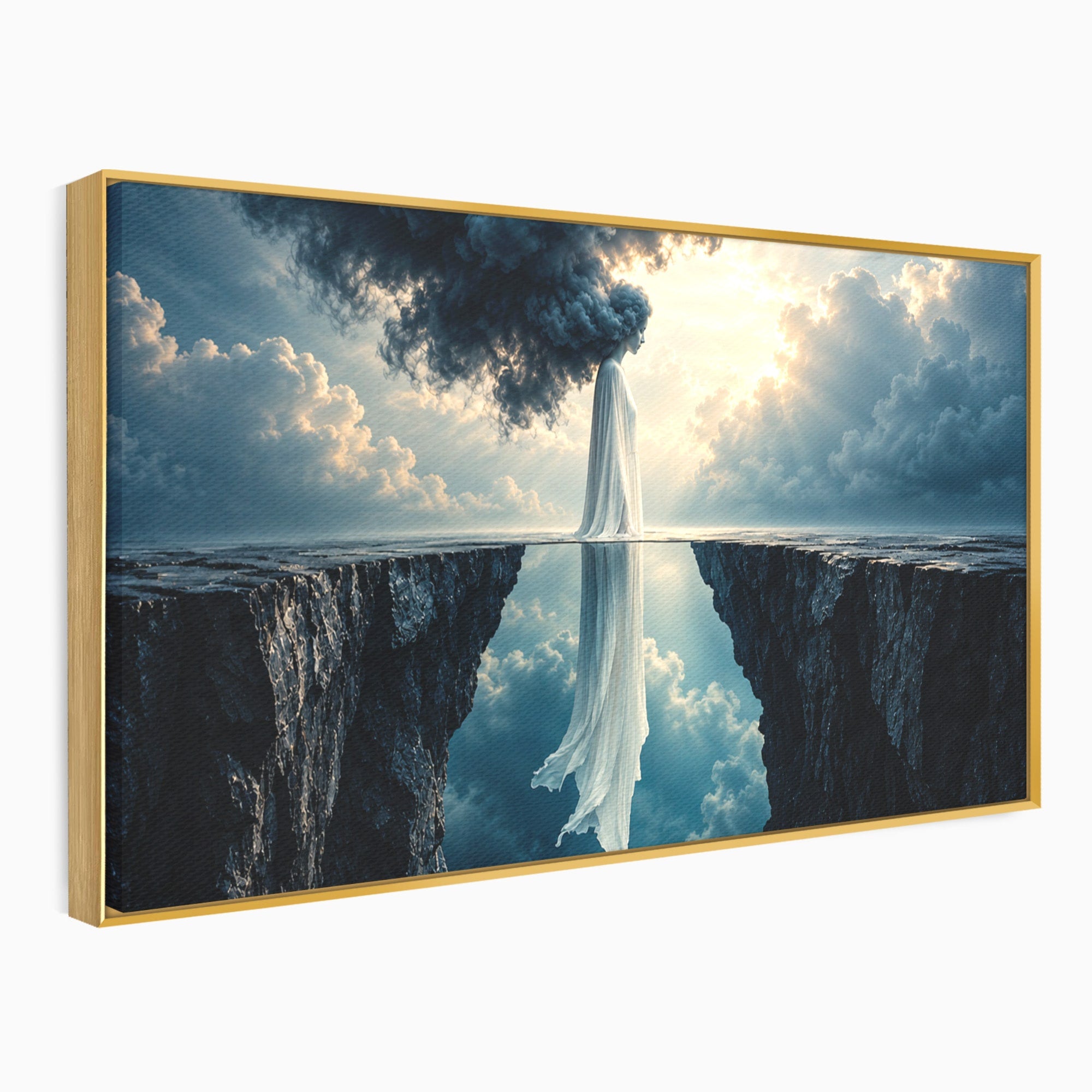 Tablou Canvas Premium LuxCanva® U1113, Misterul Norului,  Reflexie, Peisaj, Mister, Nor, Living, Culori Vibrante