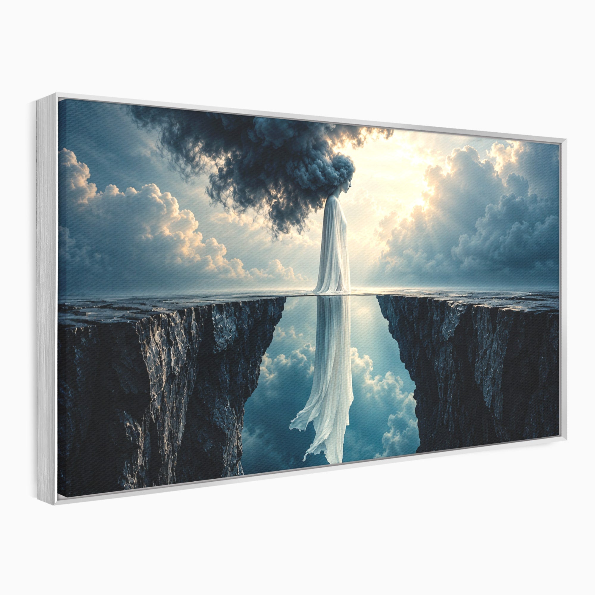 Tablou Canvas Premium LuxCanva® U1113, Misterul Norului,  Reflexie, Peisaj, Mister, Nor, Living, Culori Vibrante