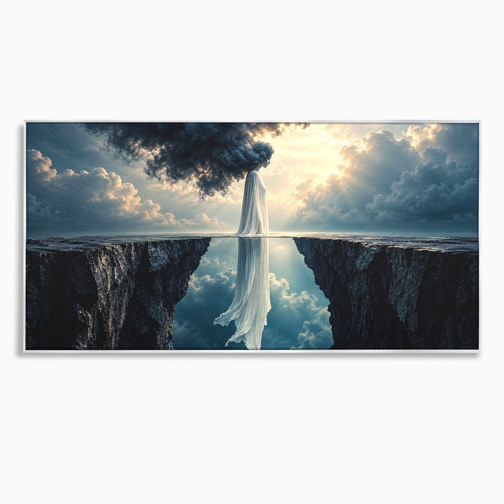 Tablou Canvas Premium LuxCanva® U1113, Misterul Norului,  Reflexie, Peisaj, Mister, Nor, Living, Culori Vibrante