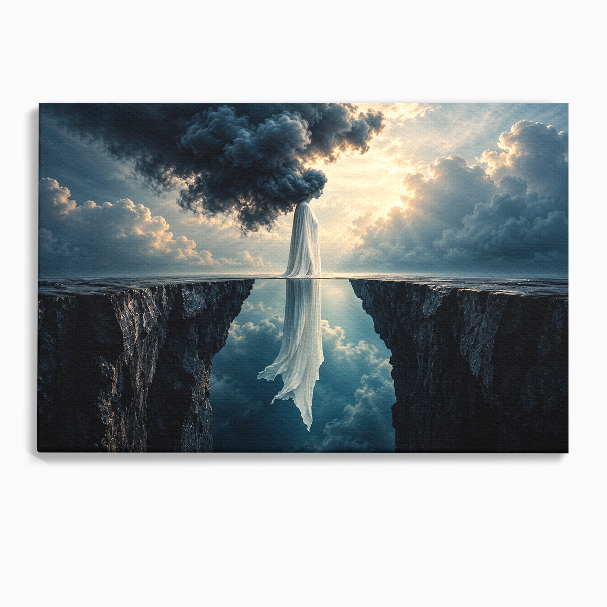Tablou Canvas Premium LuxCanva® U1113, Misterul Norului,  Reflexie, Peisaj, Mister, Nor, Living, Culori Vibrante