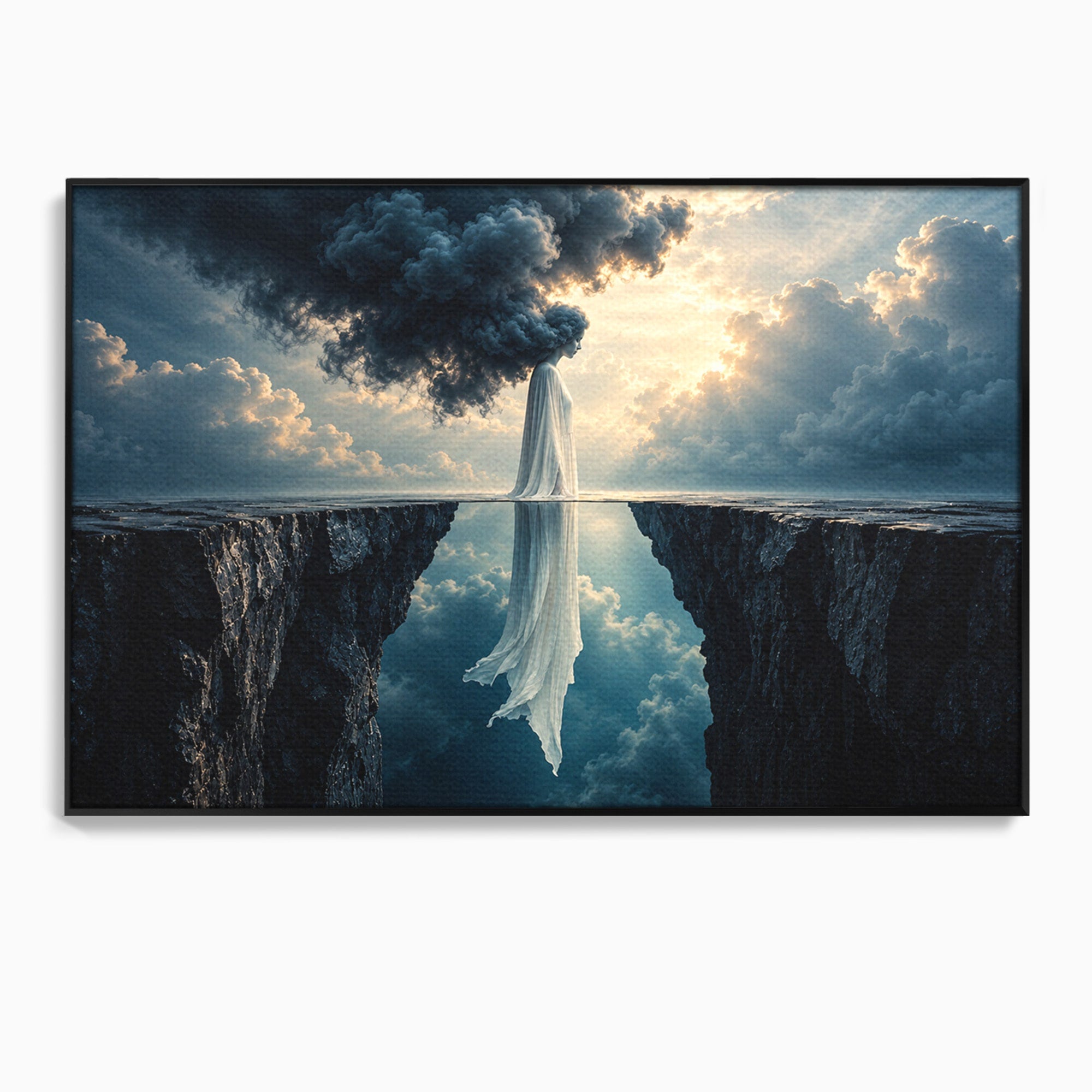 Tablou Canvas Premium LuxCanva® U1113, Misterul Norului,  Reflexie, Peisaj, Mister, Nor, Living, Culori Vibrante