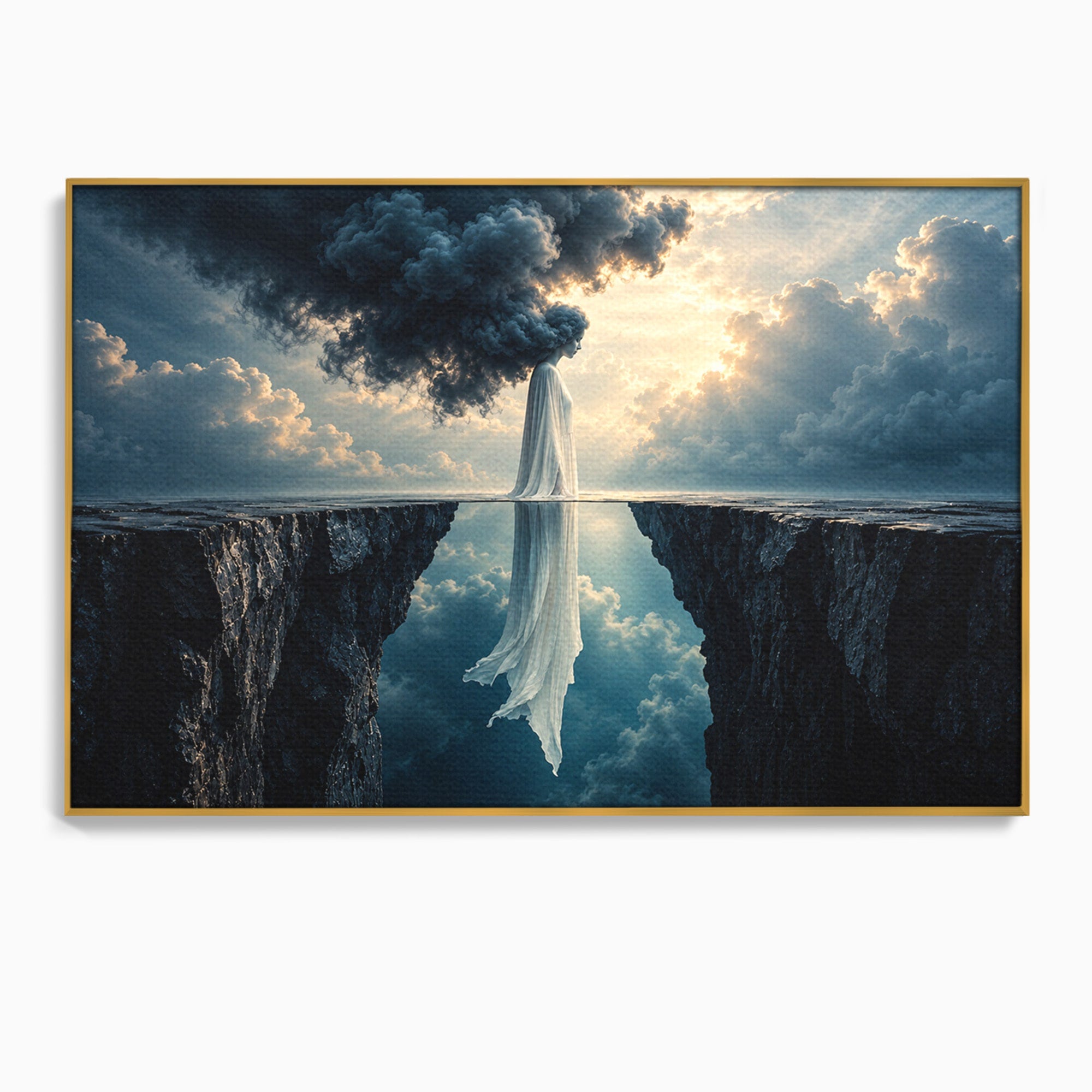 Tablou Canvas Premium LuxCanva® U1113, Misterul Norului,  Reflexie, Peisaj, Mister, Nor, Living, Culori Vibrante