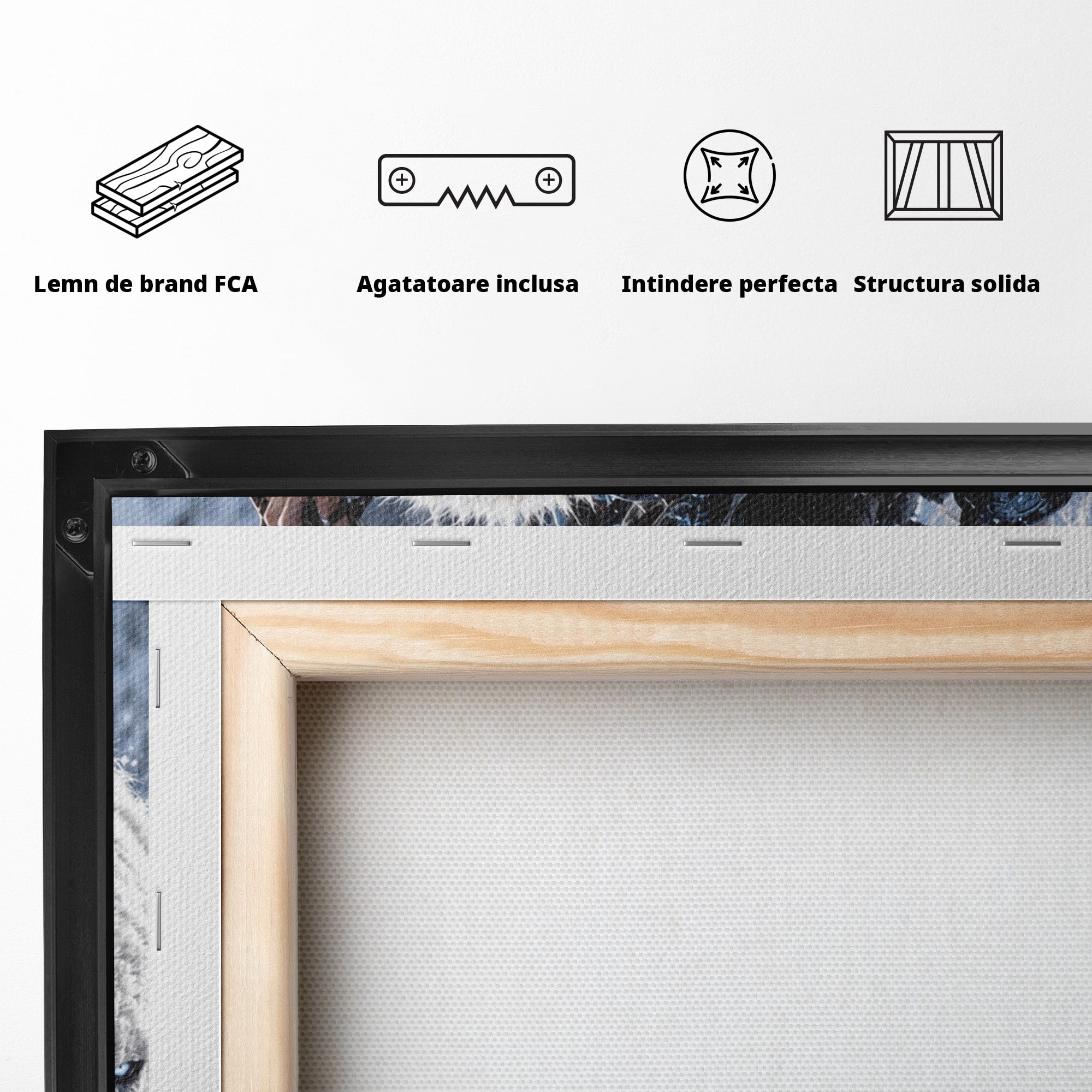 Tablou Canvas Premium LuxCanva® U1121, Razboinica Nordica Pe Urs Polar,  Fantezie, Aventura, Razboinica, Urs,Dormitor, Living, Culori Vibrante