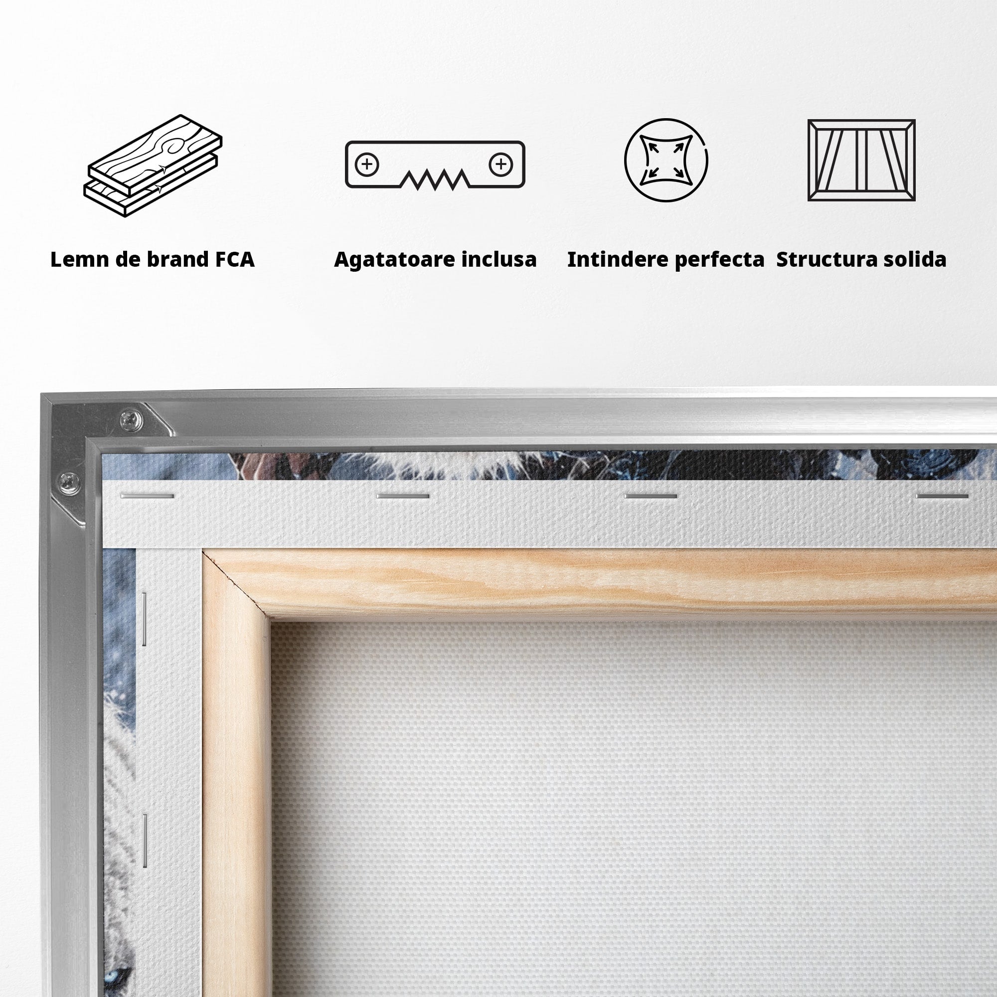 Tablou Canvas Premium LuxCanva® U1121, Razboinica Nordica Pe Urs Polar,  Fantezie, Aventura, Razboinica, Urs,Dormitor, Living, Culori Vibrante