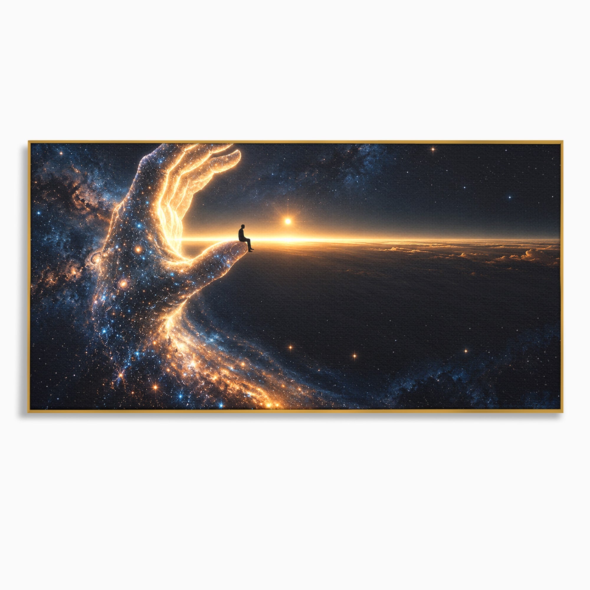 Tablou Canvas Premium LuxCanva® U1122, Mana Universului, Galaxie, Cosmos, Meditatie, Univers, Mana, Dormitor, Living, Culori Vibrante