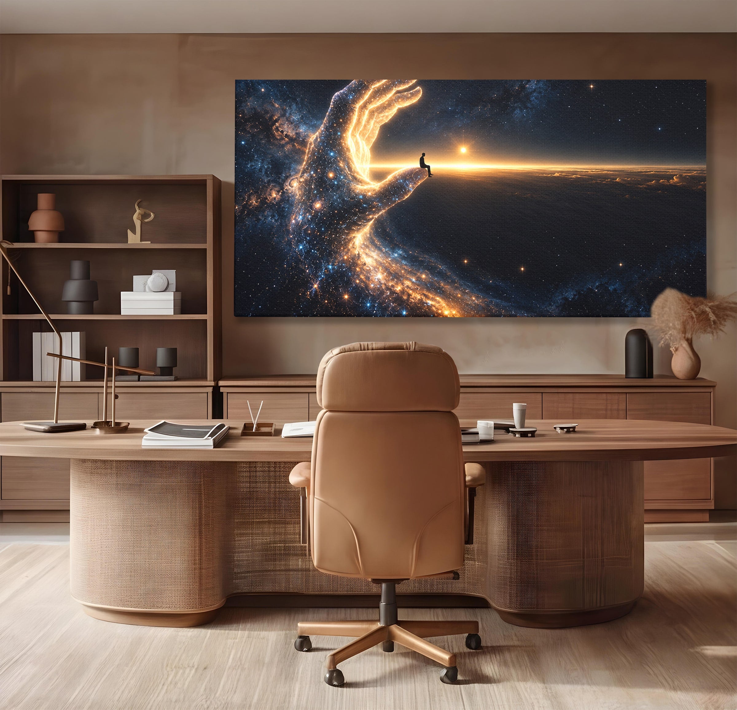 Tablou Canvas Premium LuxCanva® U1122, Mana Universului, Galaxie, Cosmos, Meditatie, Univers, Mana, Dormitor, Living, Culori Vibrante