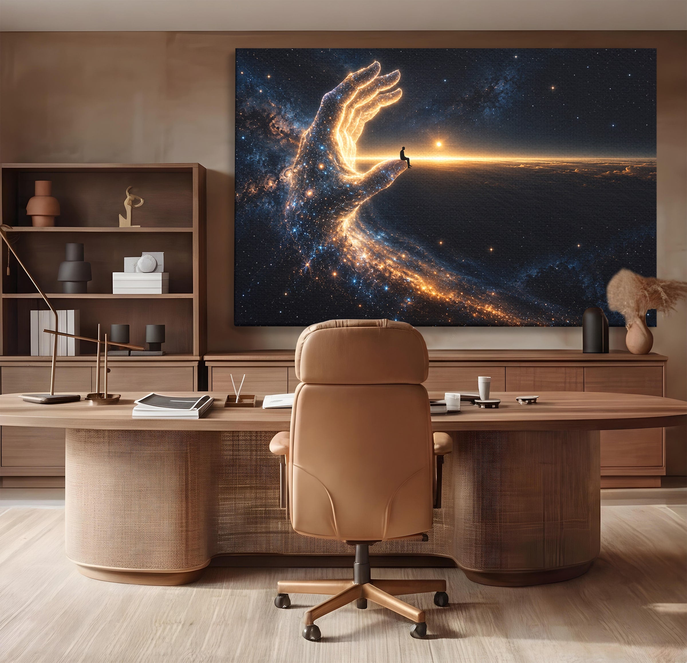Tablou Canvas Premium LuxCanva® U1122, Mana Universului, Galaxie, Cosmos, Meditatie, Univers, Mana, Dormitor, Living, Culori Vibrante