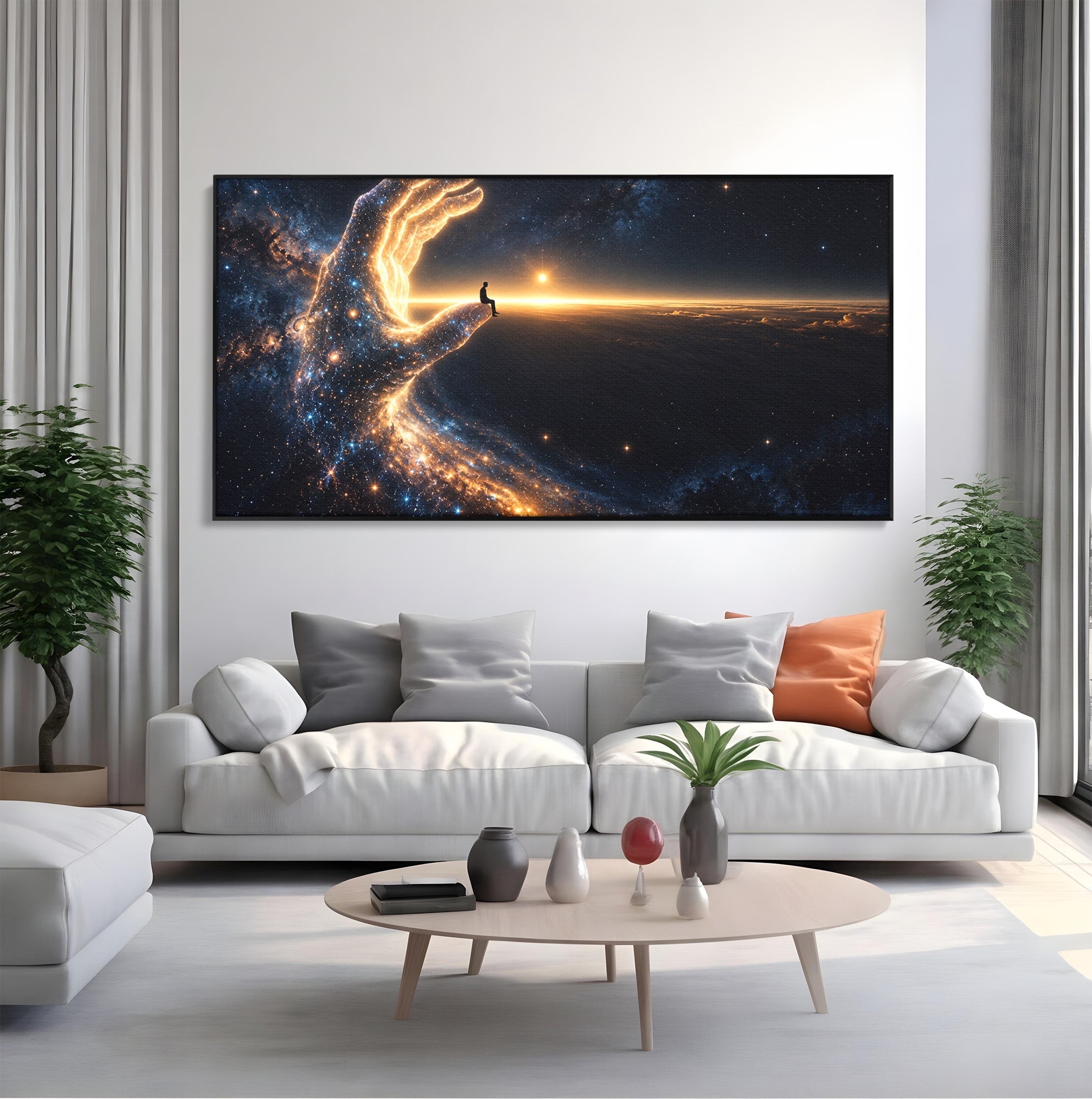 Tablou Canvas Premium LuxCanva® U1122, Mana Universului, Galaxie, Cosmos, Meditatie, Univers, Mana, Dormitor, Living, Culori Vibrante