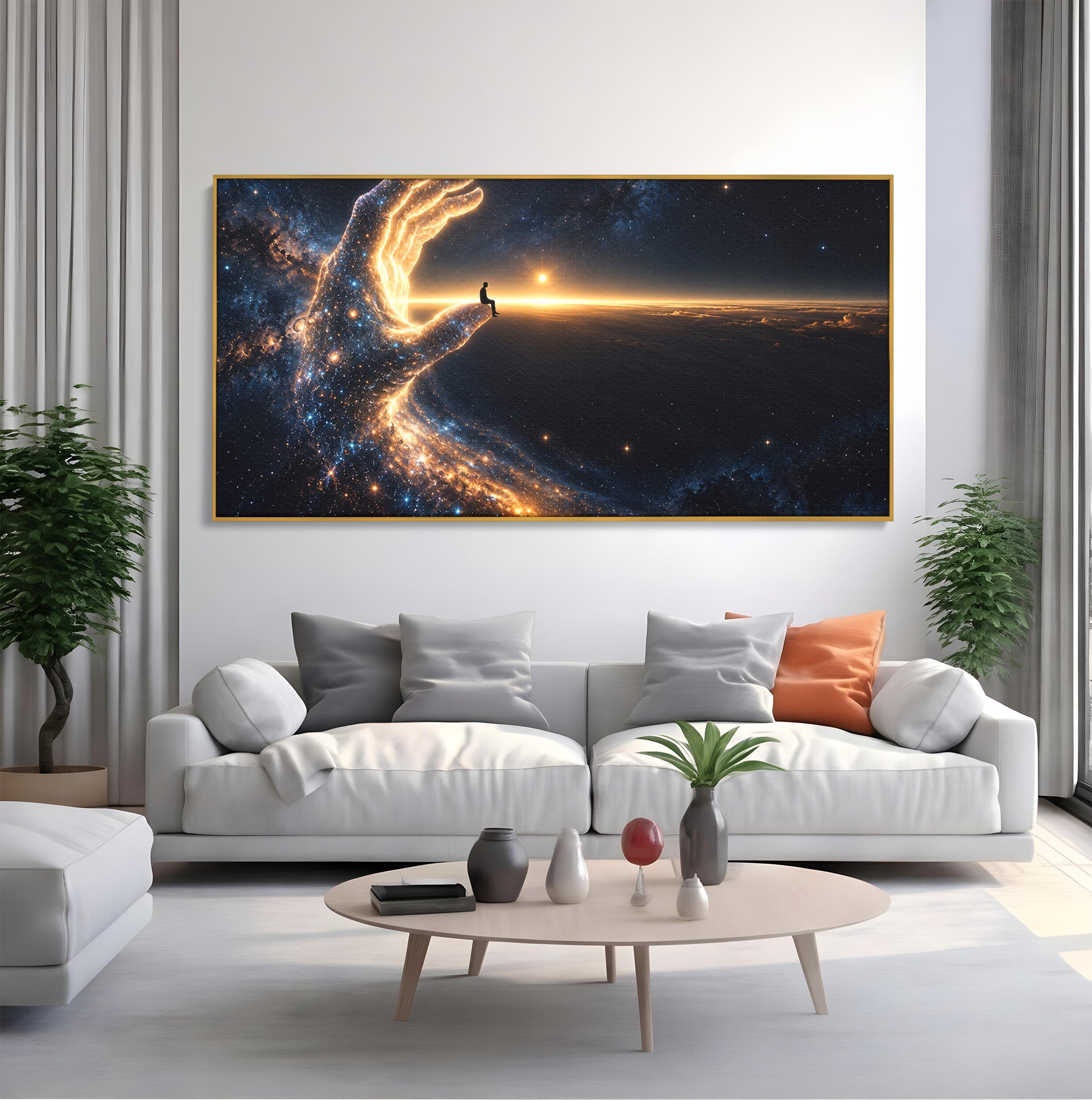 Tablou Canvas Premium LuxCanva® U1122, Mana Universului, Galaxie, Cosmos, Meditatie, Univers, Mana, Dormitor, Living, Culori Vibrante
