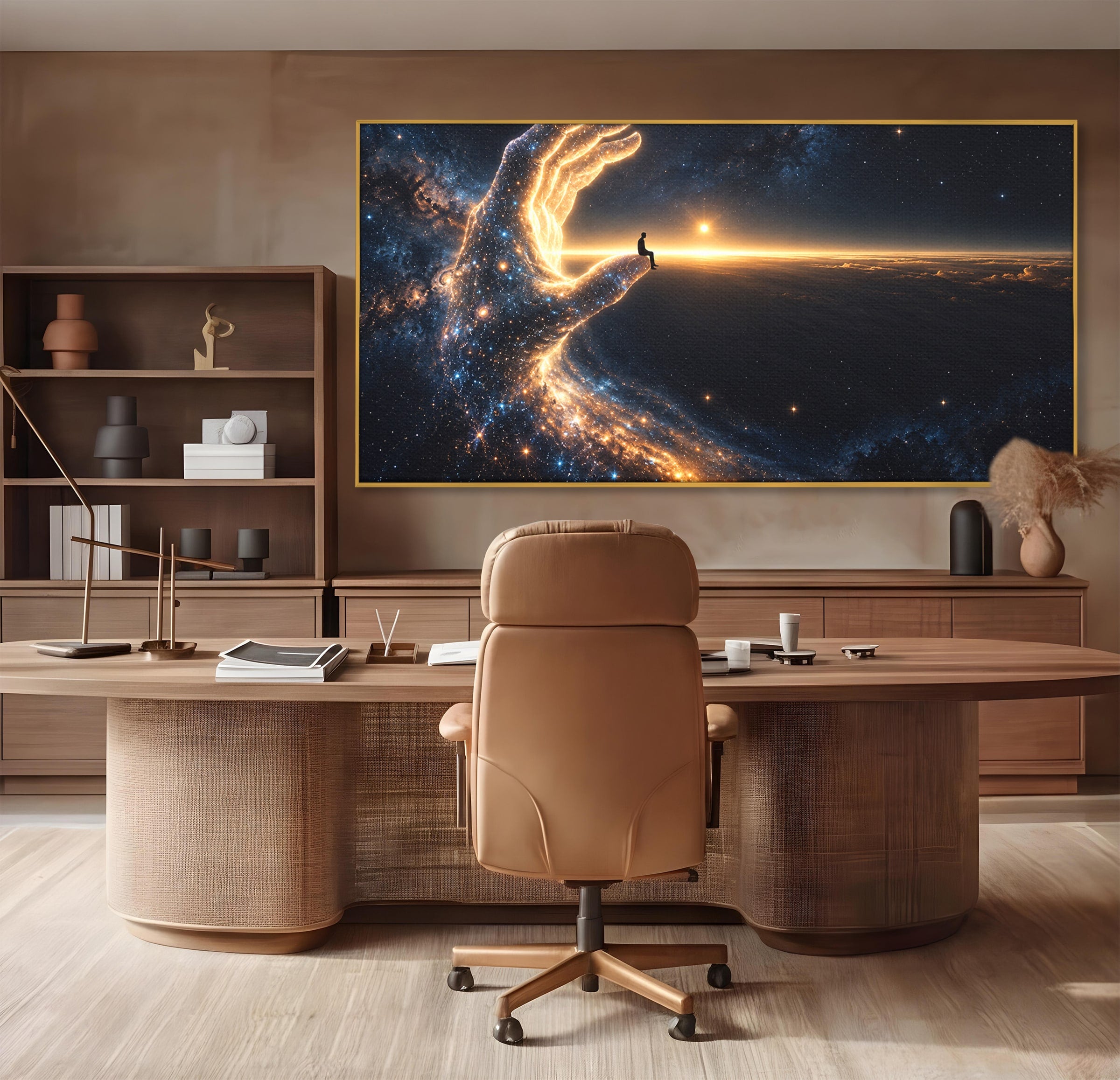 Tablou Canvas Premium LuxCanva® U1122, Mana Universului, Galaxie, Cosmos, Meditatie, Univers, Mana, Dormitor, Living, Culori Vibrante