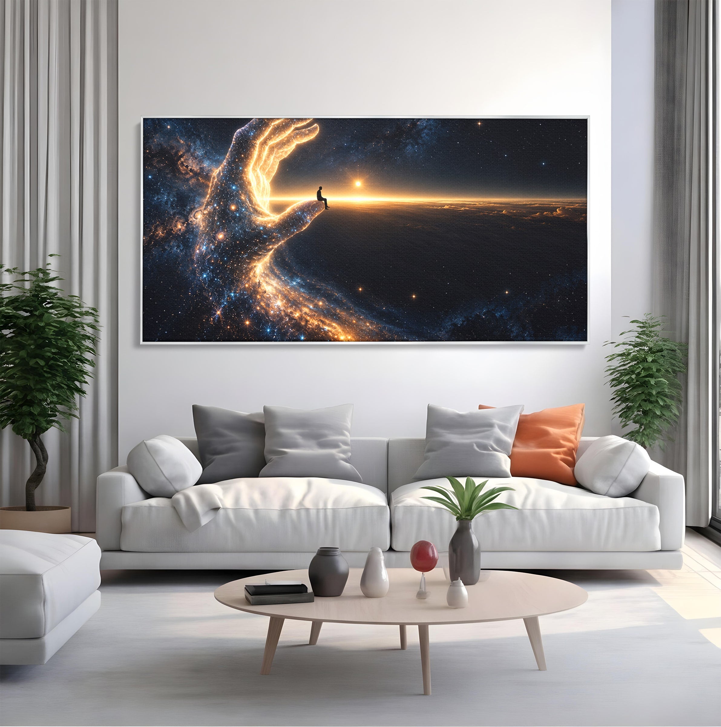 Tablou Canvas Premium LuxCanva® U1122, Mana Universului, Galaxie, Cosmos, Meditatie, Univers, Mana, Dormitor, Living, Culori Vibrante