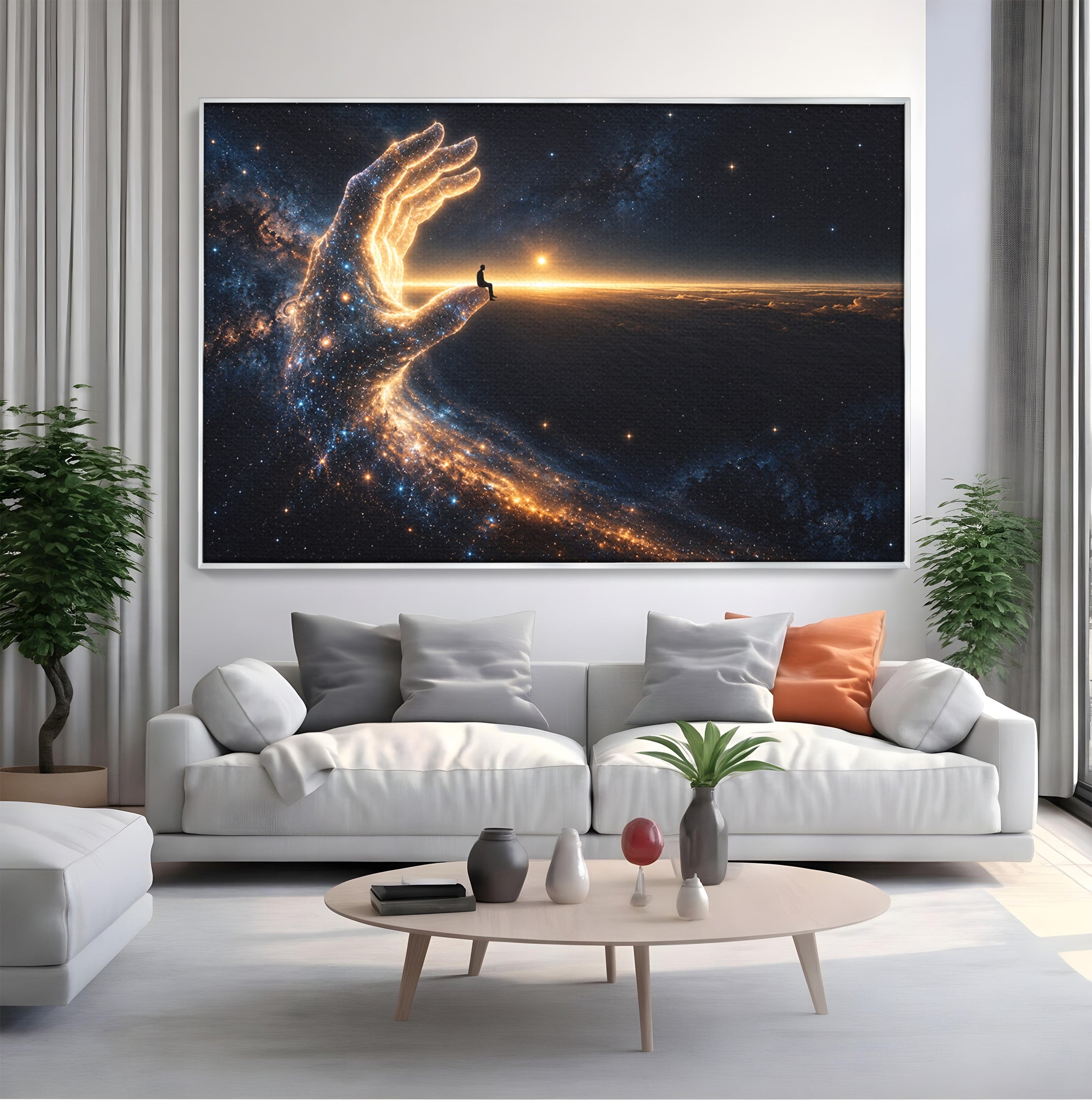Tablou Canvas Premium LuxCanva® U1122, Mana Universului, Galaxie, Cosmos, Meditatie, Univers, Mana, Dormitor, Living, Culori Vibrante