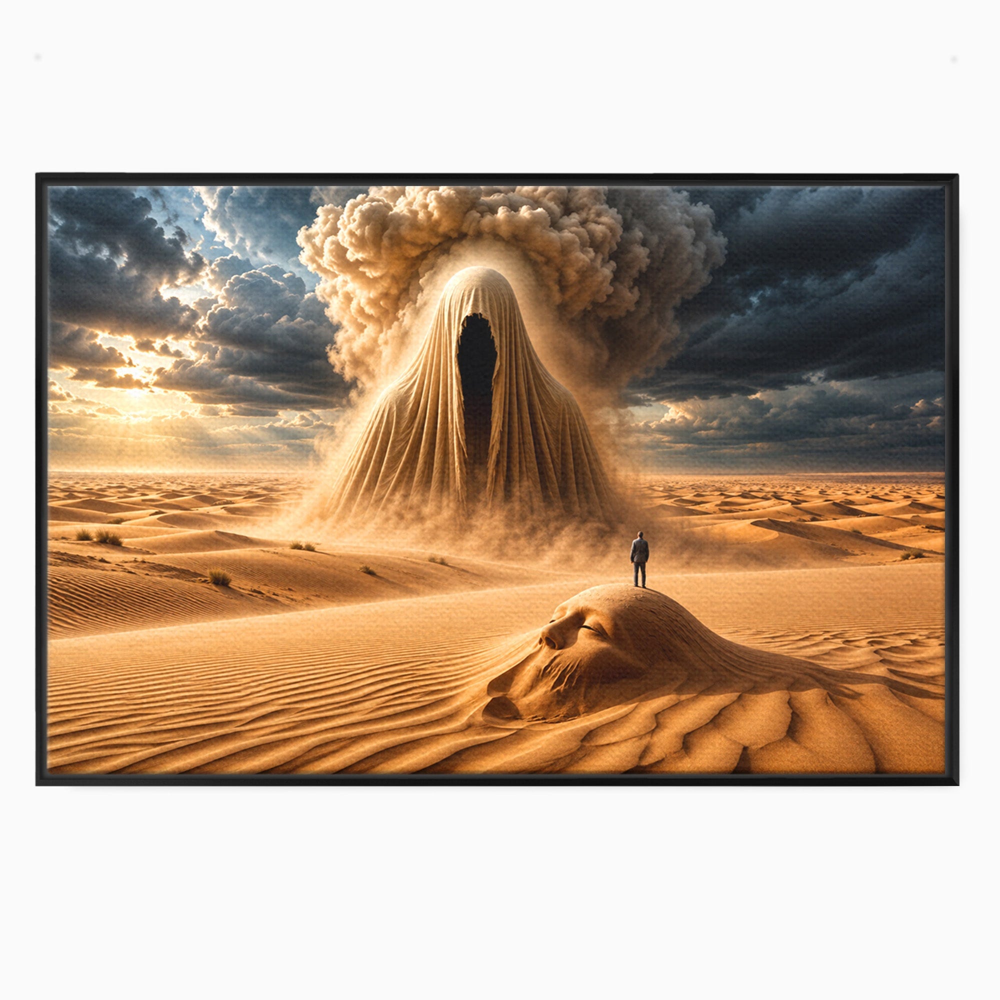 Tablou Canvas Premium LuxCanva® U1124, Fantoma Desertului,  Mister, Peisaj, Natura, Dramatic, Desert, Living, Culori Vibrante