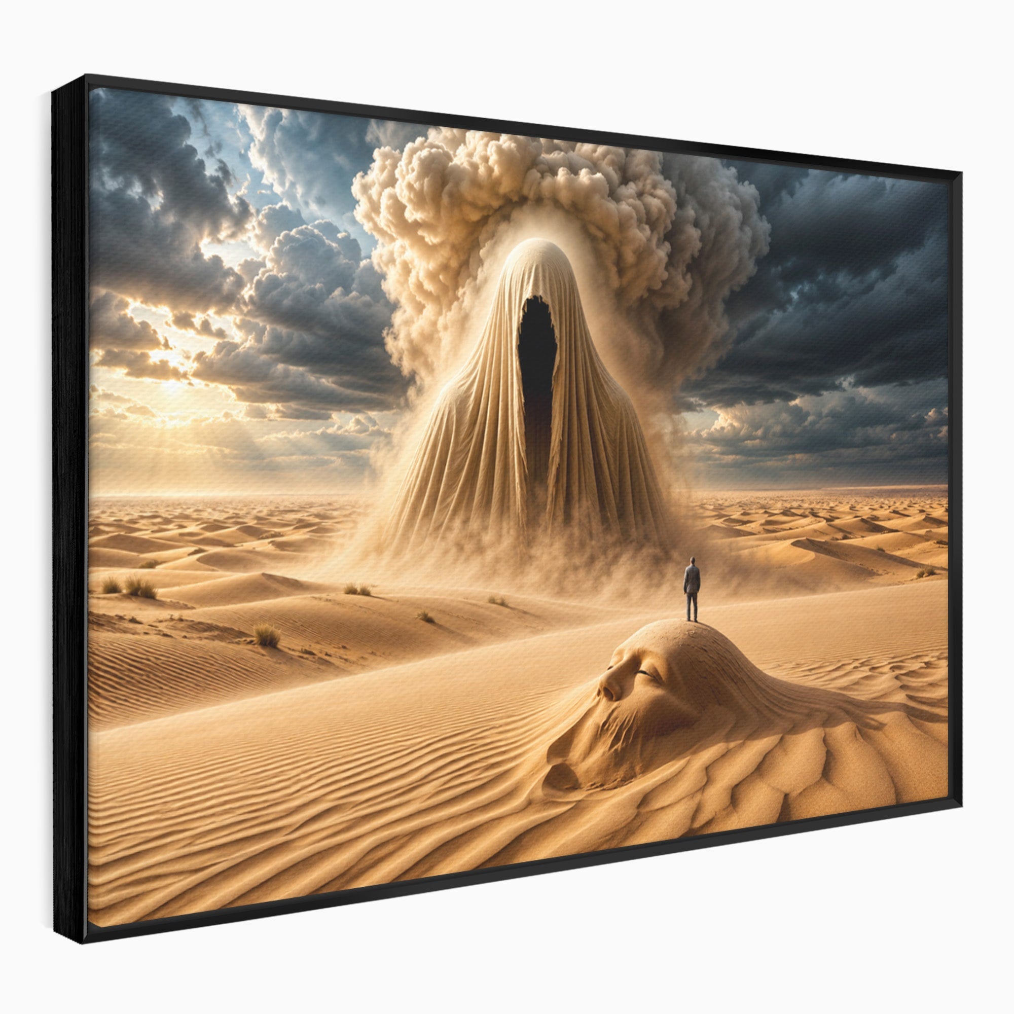 Tablou Canvas Premium LuxCanva® U1124, Fantoma Desertului,  Mister, Peisaj, Natura, Dramatic, Desert, Living, Culori Vibrante