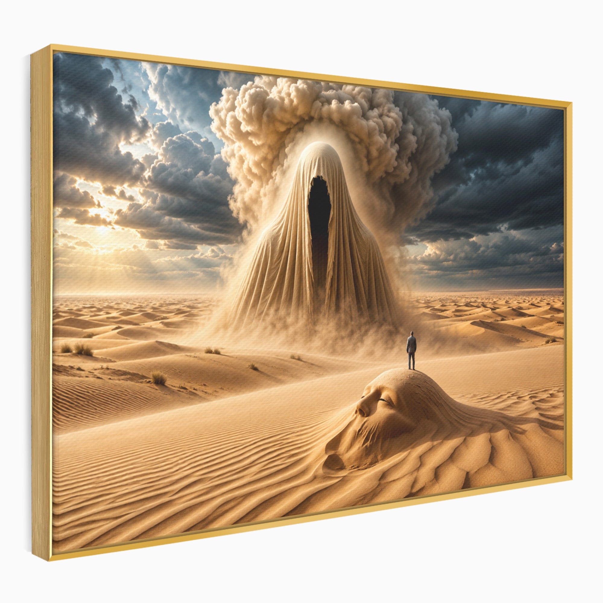 Tablou Canvas Premium LuxCanva® U1124, Fantoma Desertului,  Mister, Peisaj, Natura, Dramatic, Desert, Living, Culori Vibrante