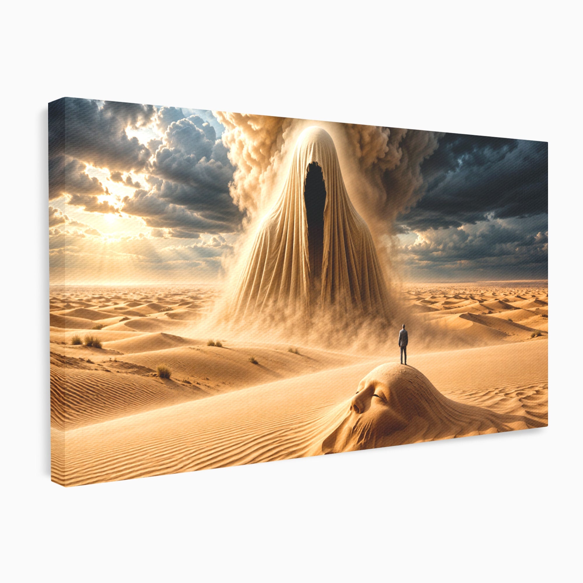 Tablou Canvas Premium LuxCanva® U1124, Fantoma Desertului,  Mister, Peisaj, Natura, Dramatic, Desert, Living, Culori Vibrante