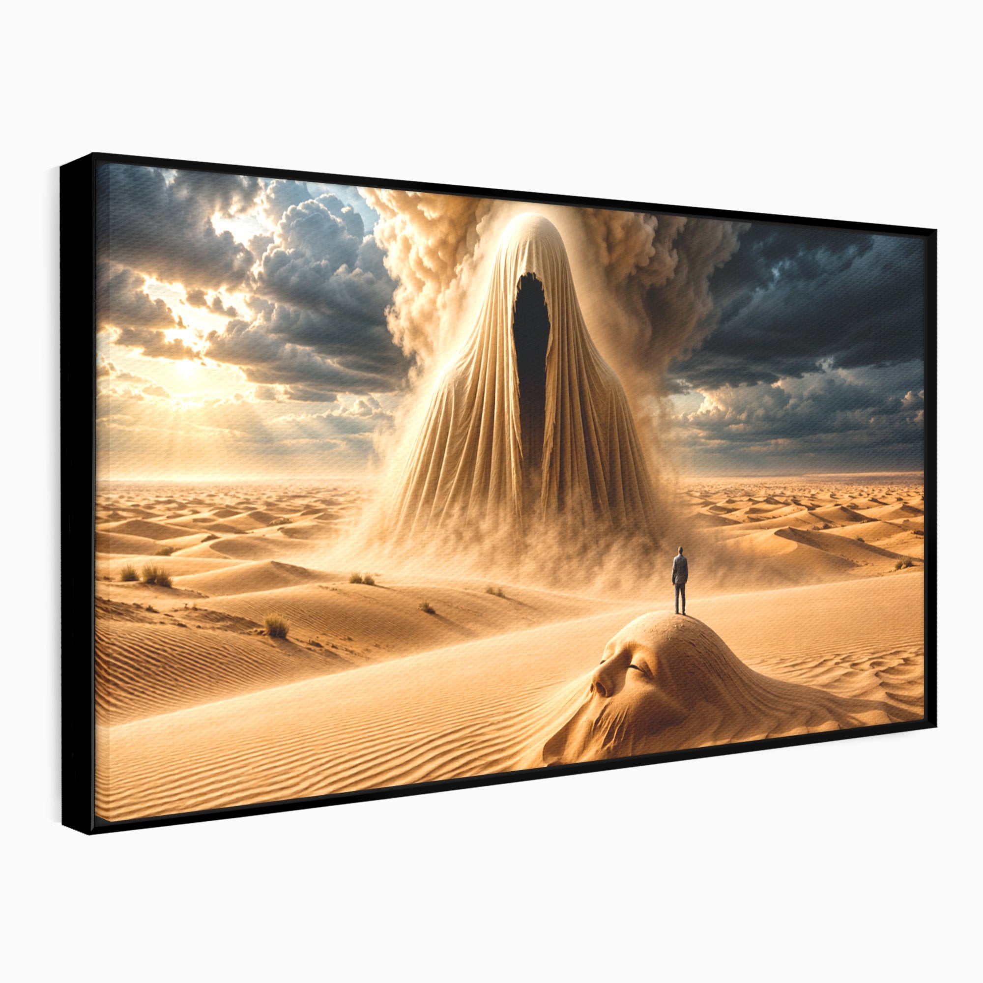 Tablou Canvas Premium LuxCanva® U1124, Fantoma Desertului,  Mister, Peisaj, Natura, Dramatic, Desert, Living, Culori Vibrante