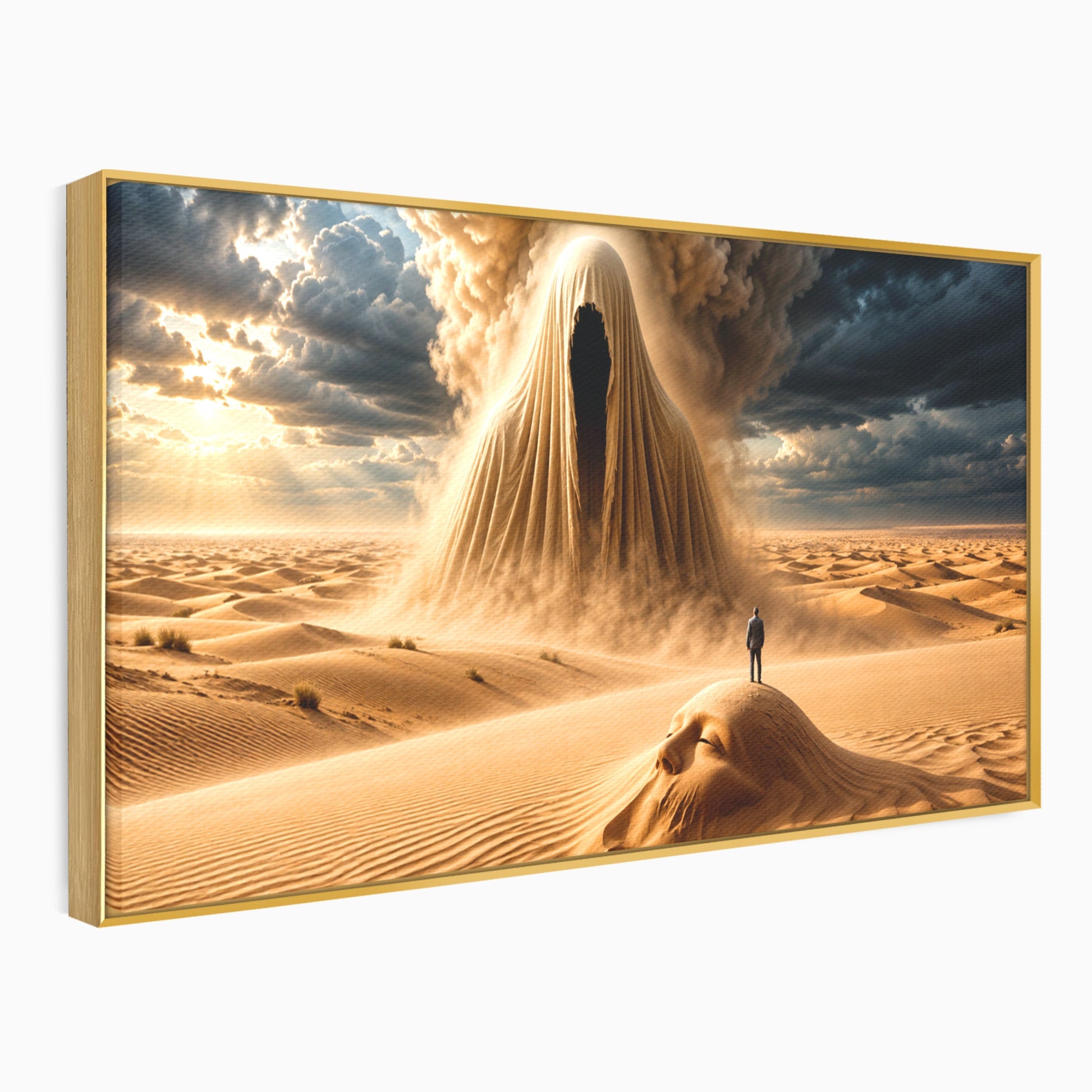 Tablou Canvas Premium LuxCanva® U1124, Fantoma Desertului,  Mister, Peisaj, Natura, Dramatic, Desert, Living, Culori Vibrante