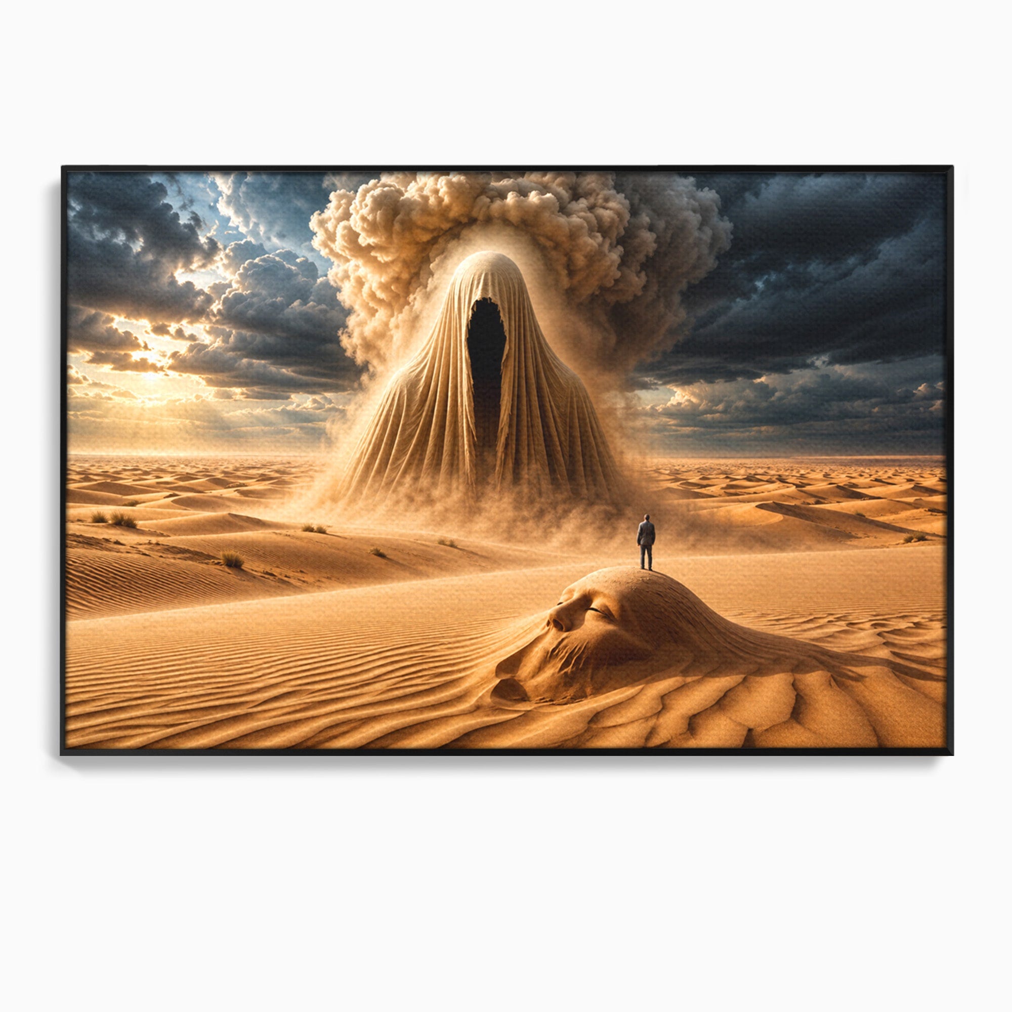 Tablou Canvas Premium LuxCanva® U1124, Fantoma Desertului,  Mister, Peisaj, Natura, Dramatic, Desert, Living, Culori Vibrante