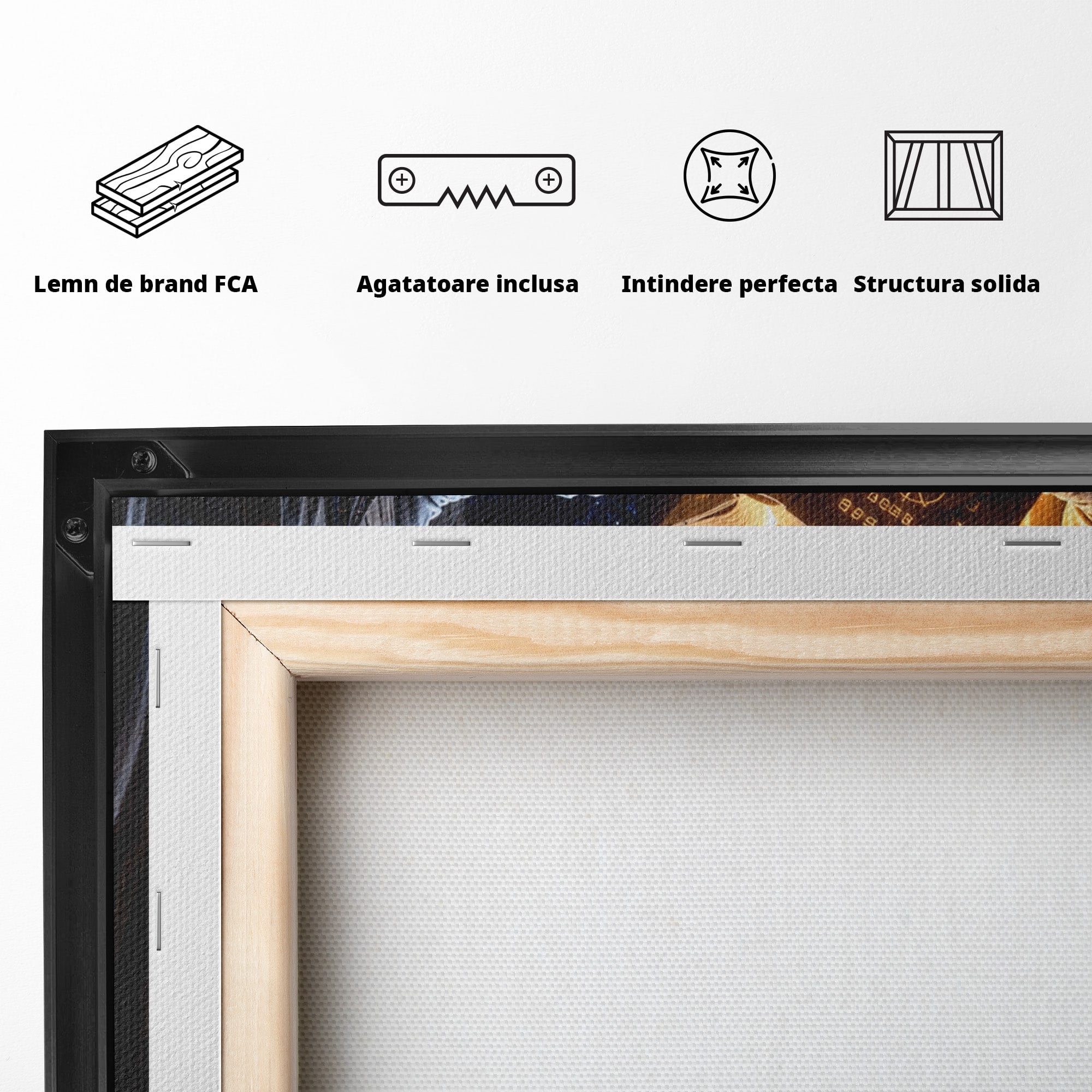 Tablou Canvas Premium LuxCanva® U1125, Ingerii Cunoasterii, Carti, Univers, Mistic, Ingeri, Dormitor, Living, Culori Vibrante