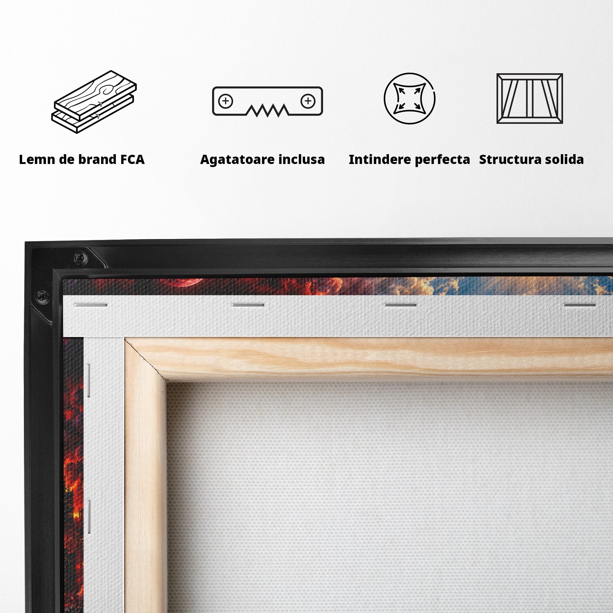 Tablou Canvas Premium LuxCanva® U1126, Echilibrul Dualitatii, Zi, Noapte, Echilibru, Mister, Dualitate, Living, Culori Vibrante