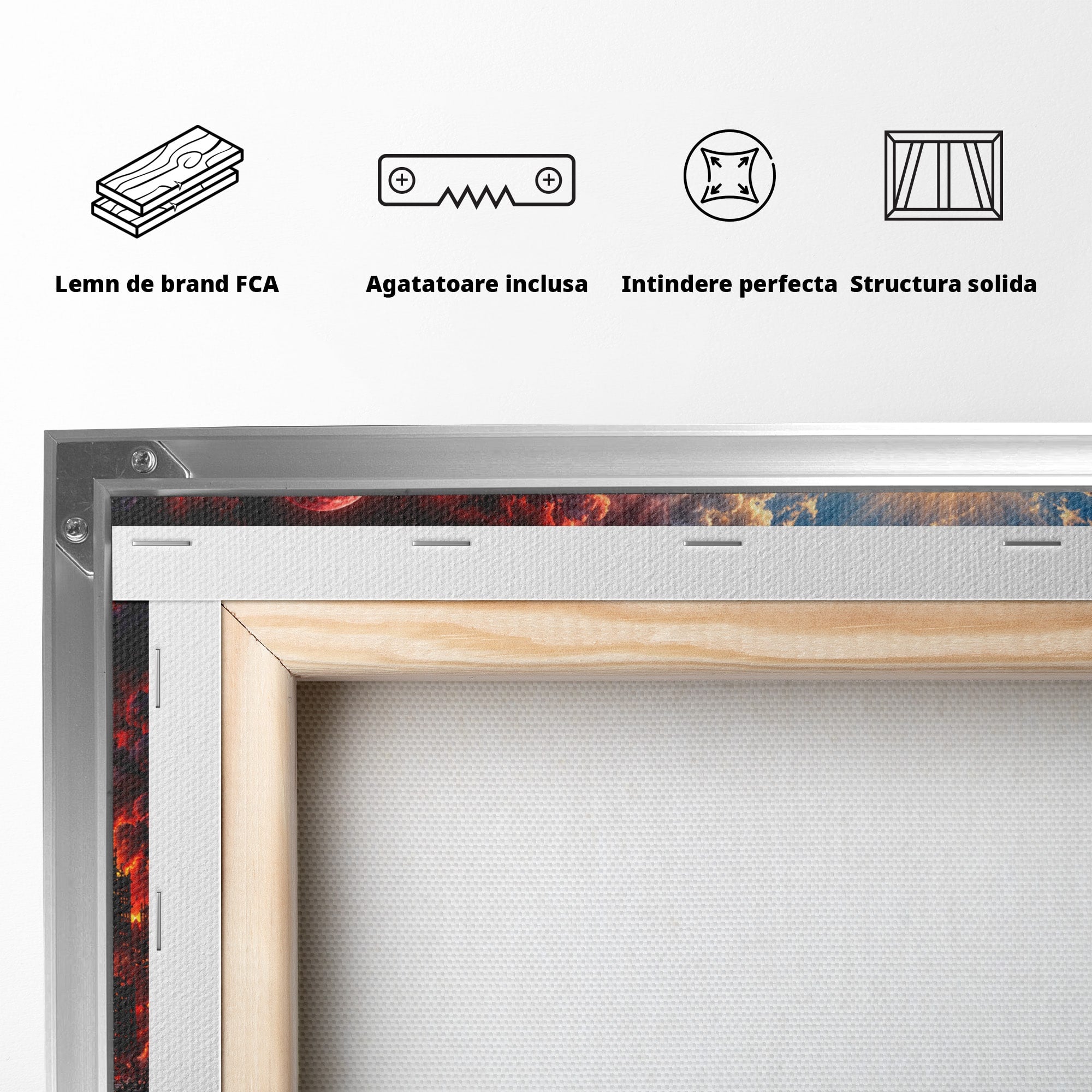 Tablou Canvas Premium LuxCanva® U1126, Echilibrul Dualitatii, Zi, Noapte, Echilibru, Mister, Dualitate, Living, Culori Vibrante